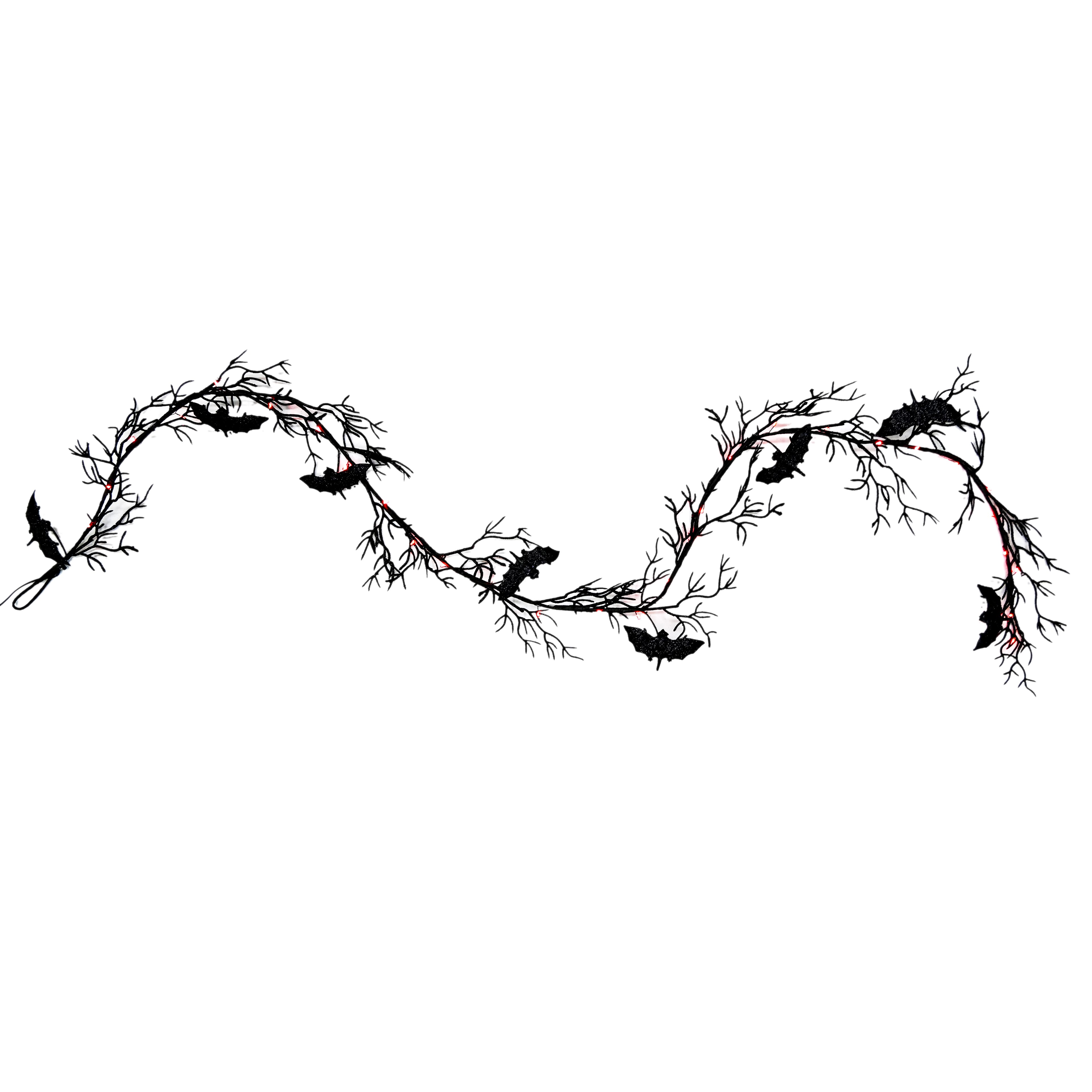 6ft. Orange LED Lighted Branch String Lights with Bats by Ashland®