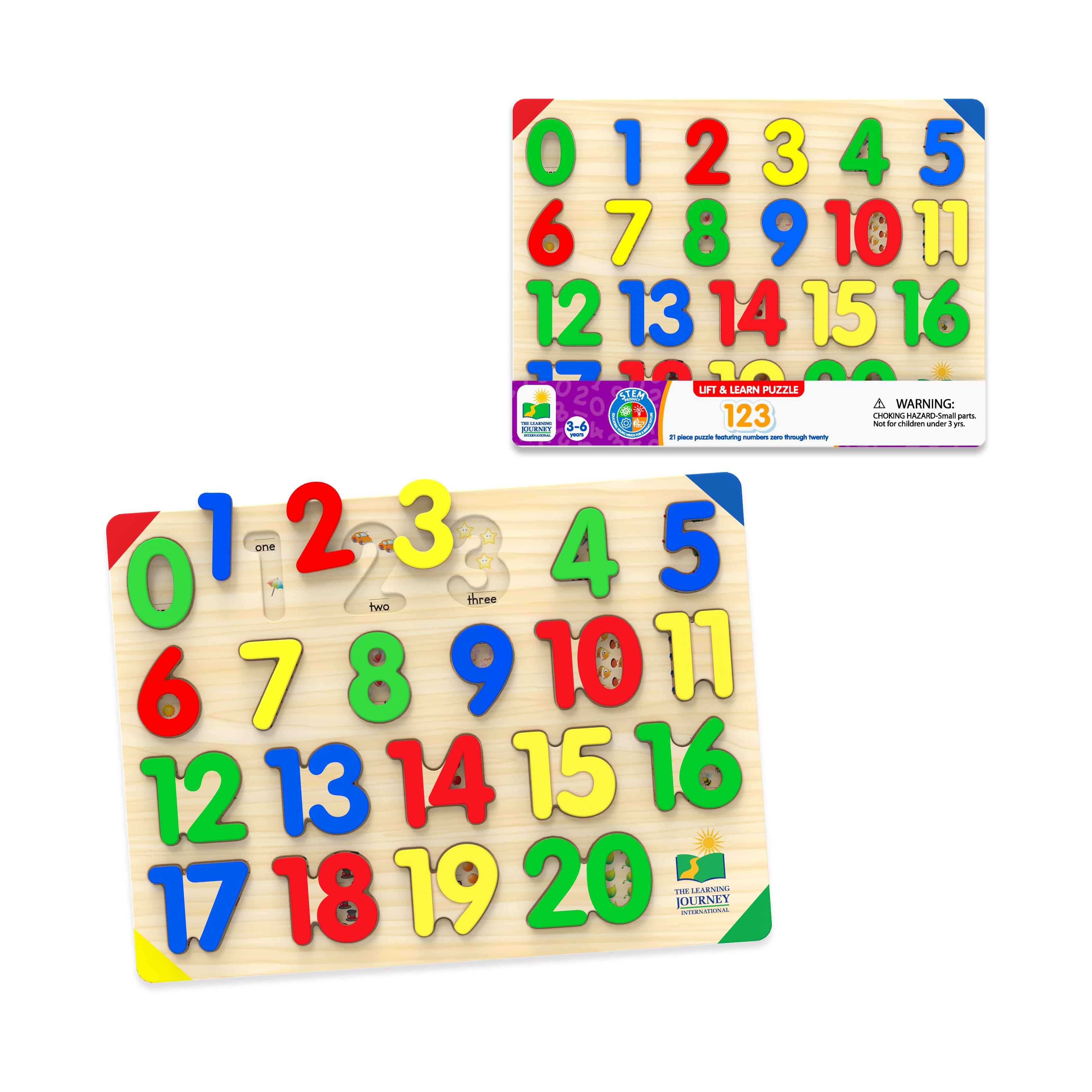 Lift &#x26; Learn Puzzle - 123: 21 Pcs