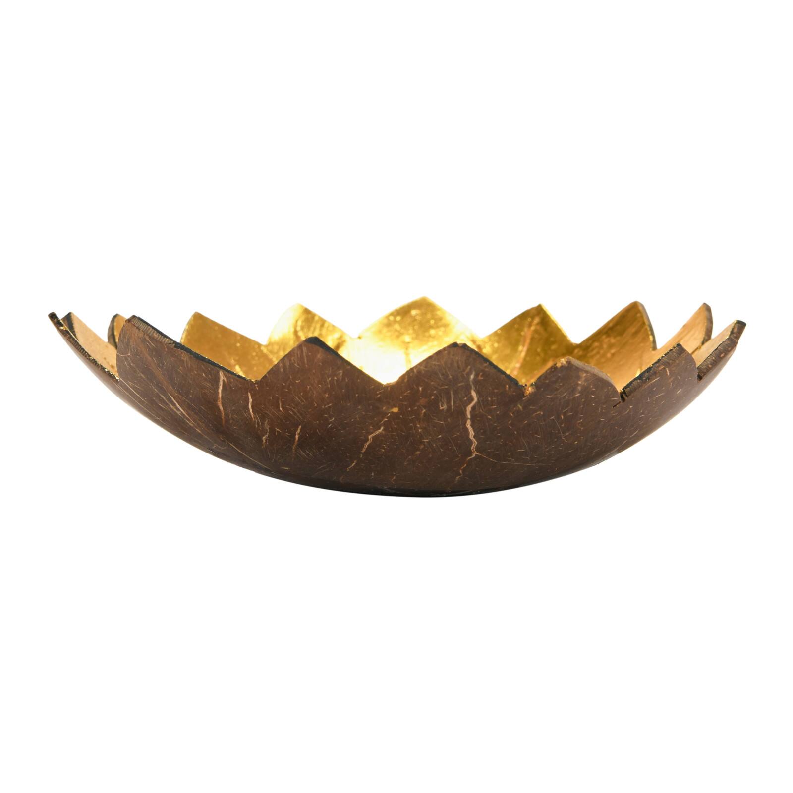6&#x22; Coconut Shell Lotus-Shaped Bowl
