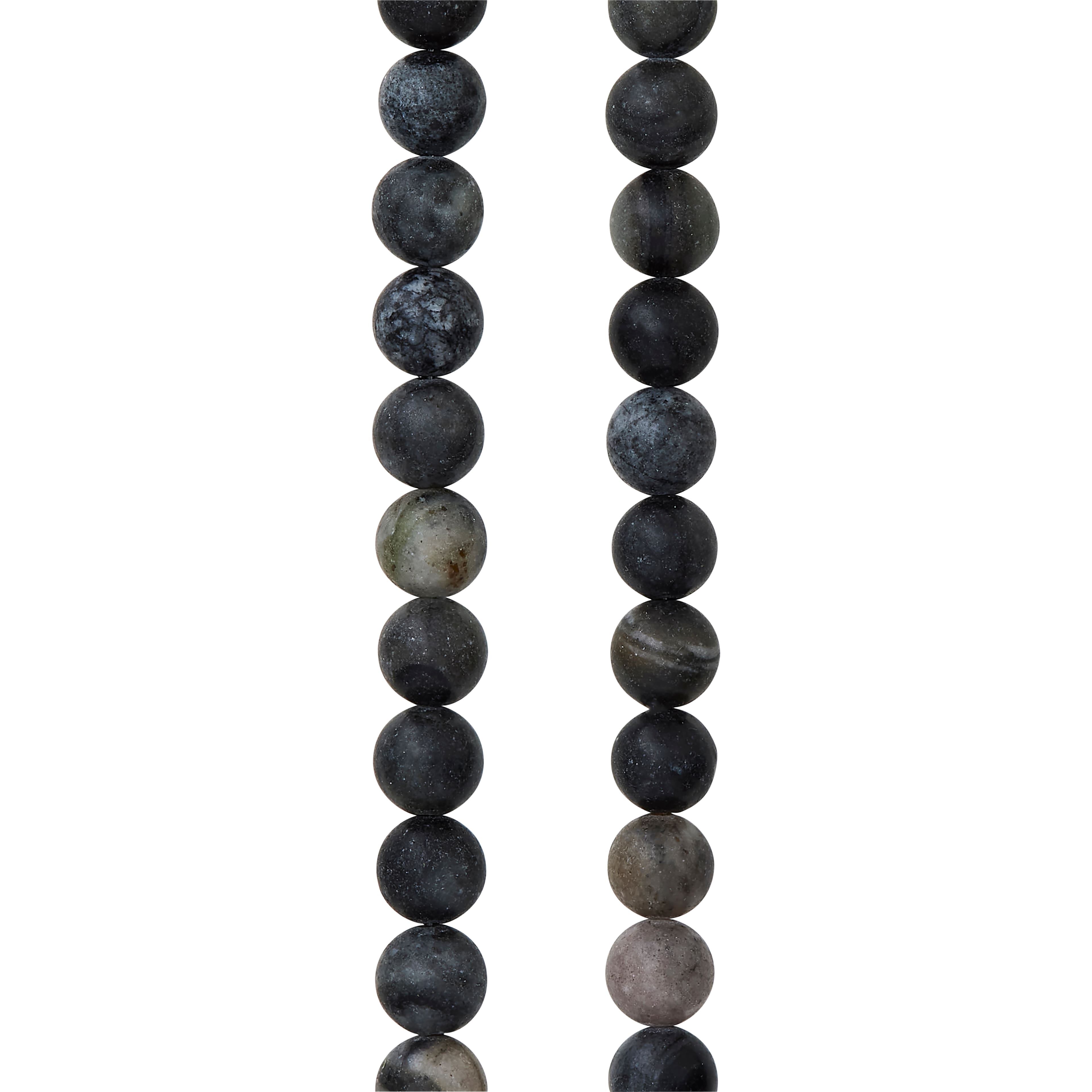 12 Pack: Black Network Stone Round Beads, 8mm by Bead Landing™