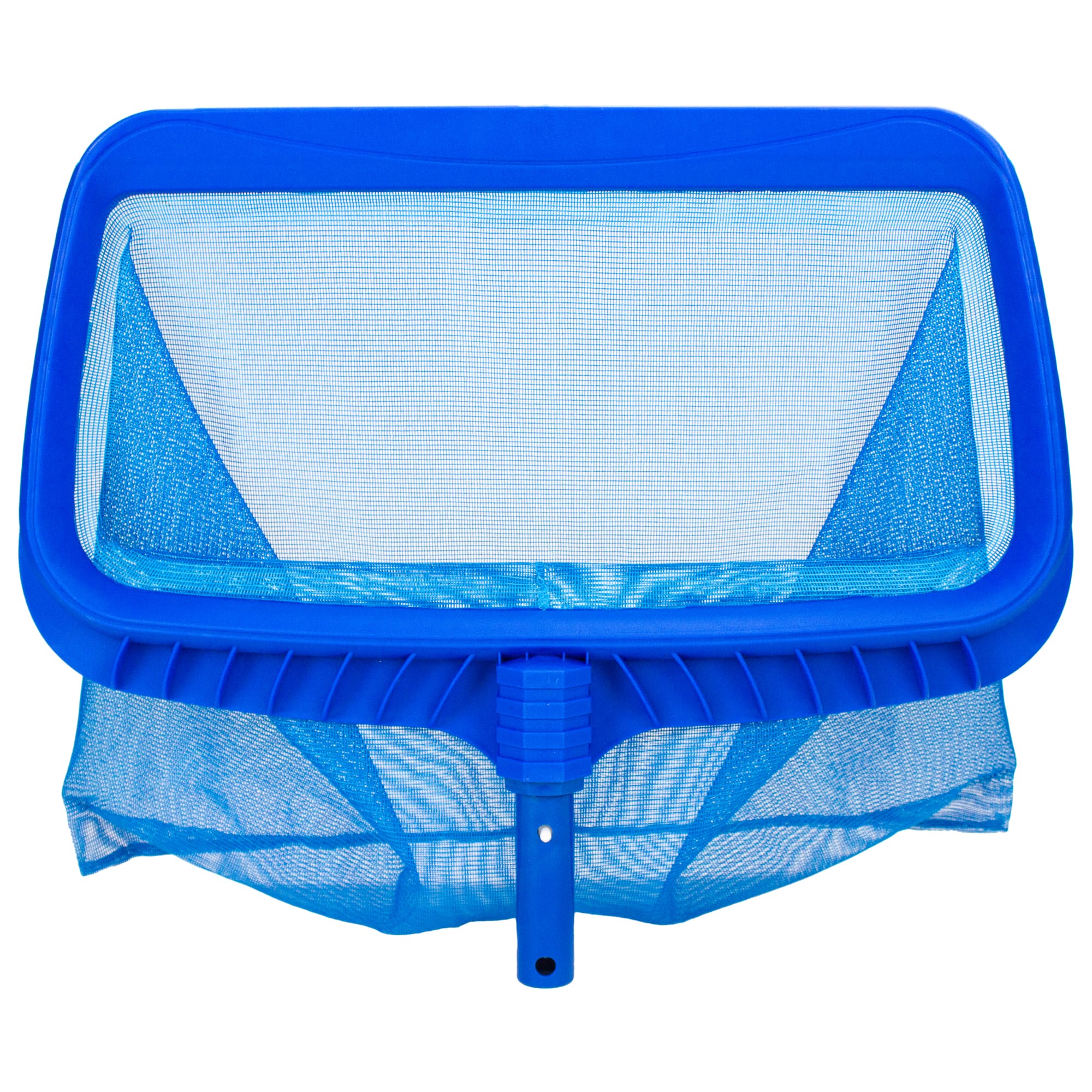 Pool Central 19.75&#x22; Blue Deep Bag Swimming Pool Leaf Rake Skimmer Head