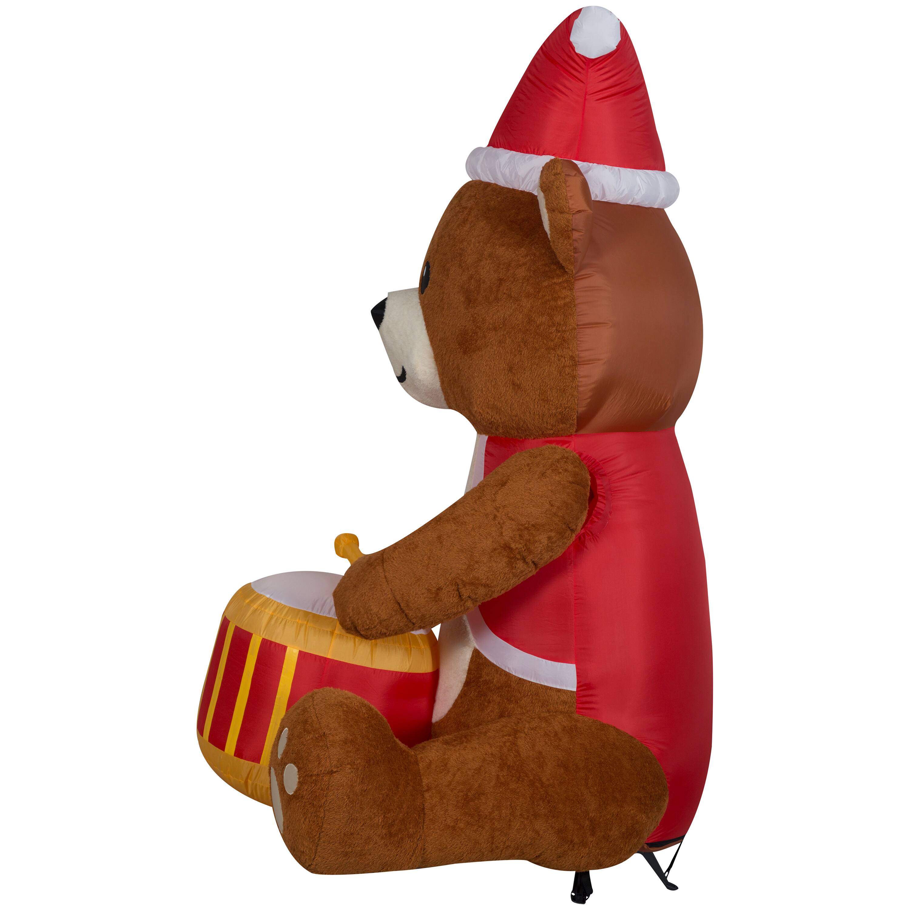 6ft. Airblown® Animated Inflatable Drummer Boy Teddy Bear