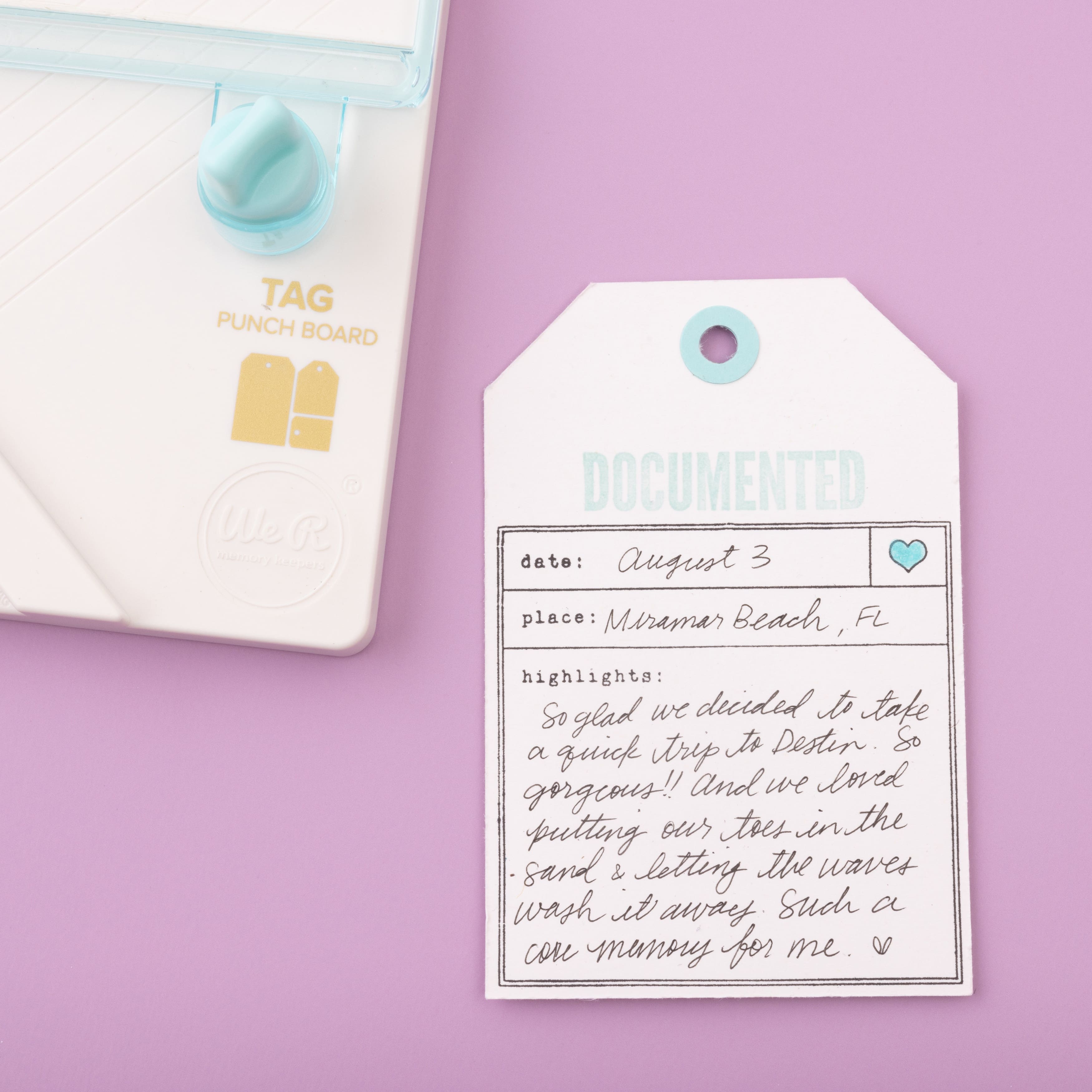 We R Memory Keepers Tag Punch Board