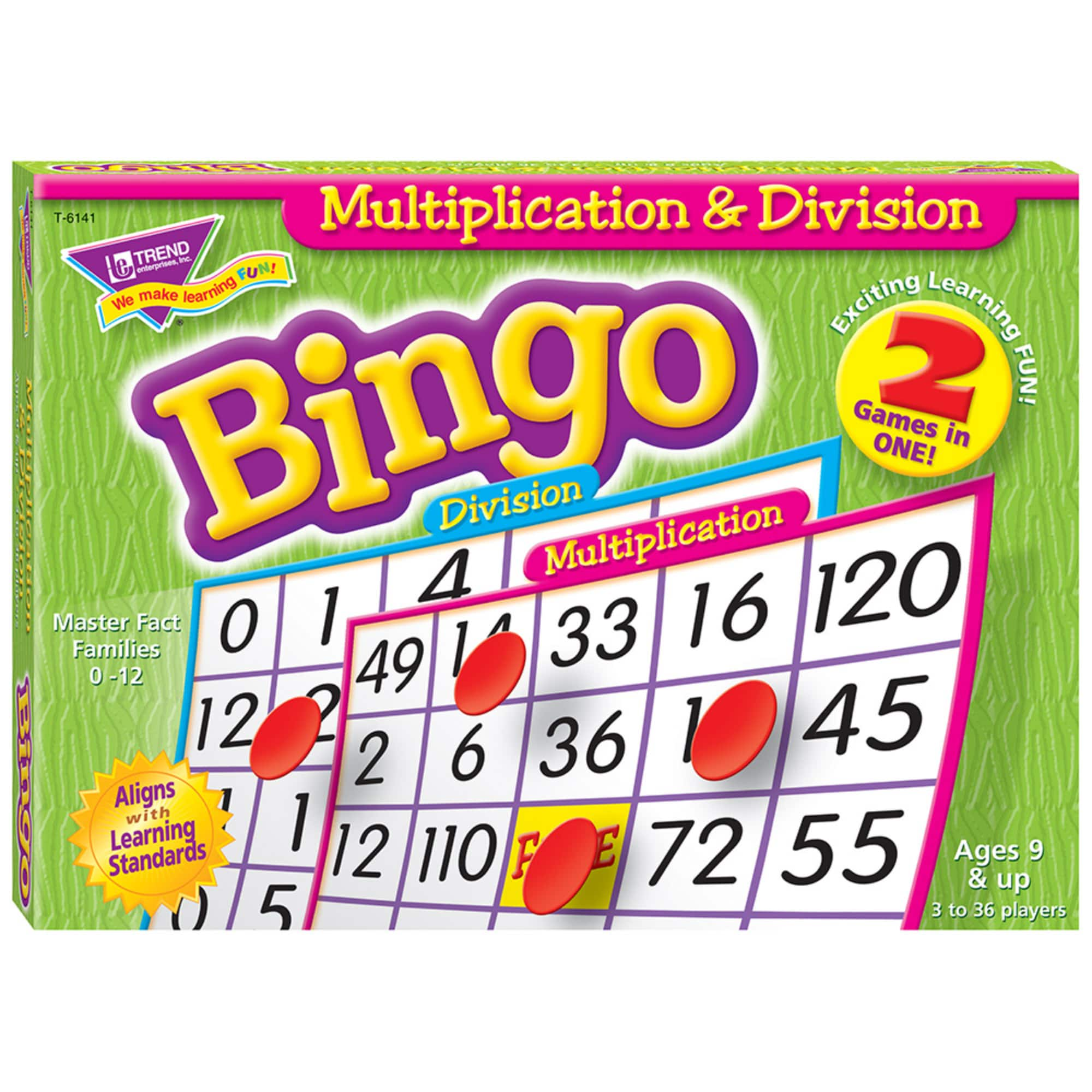 Trend Enterprises&#xAE; Multiplication &#x26; Division Bingo Game