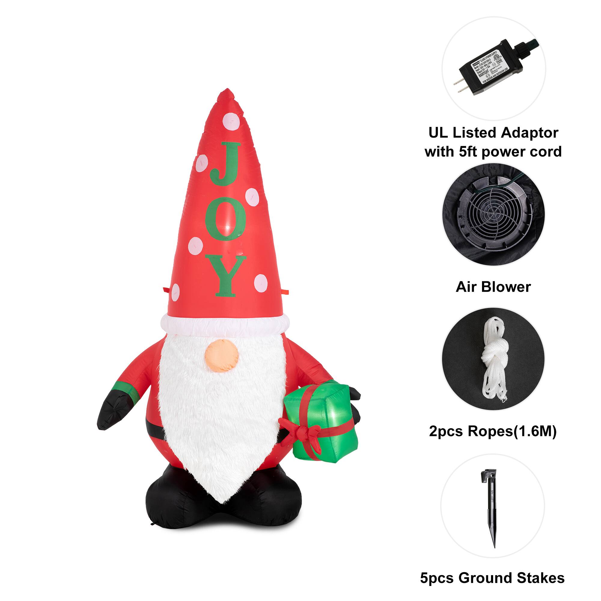 Glitzhome&#xAE; 6ft. Lighted Inflatable Gnome D&#xE9;cor