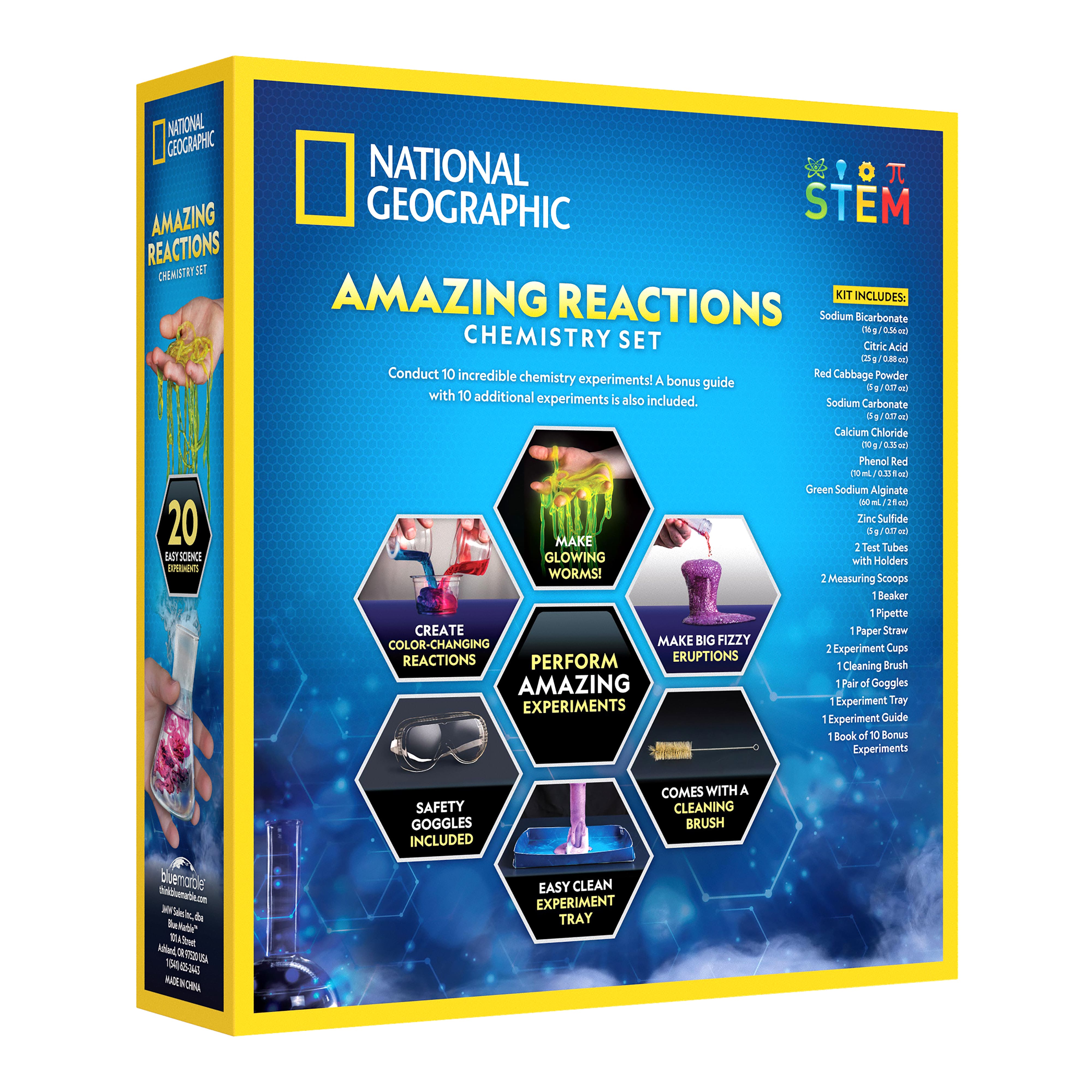 National Geographic&#x2122; Amazing Reactions Chemistry Set