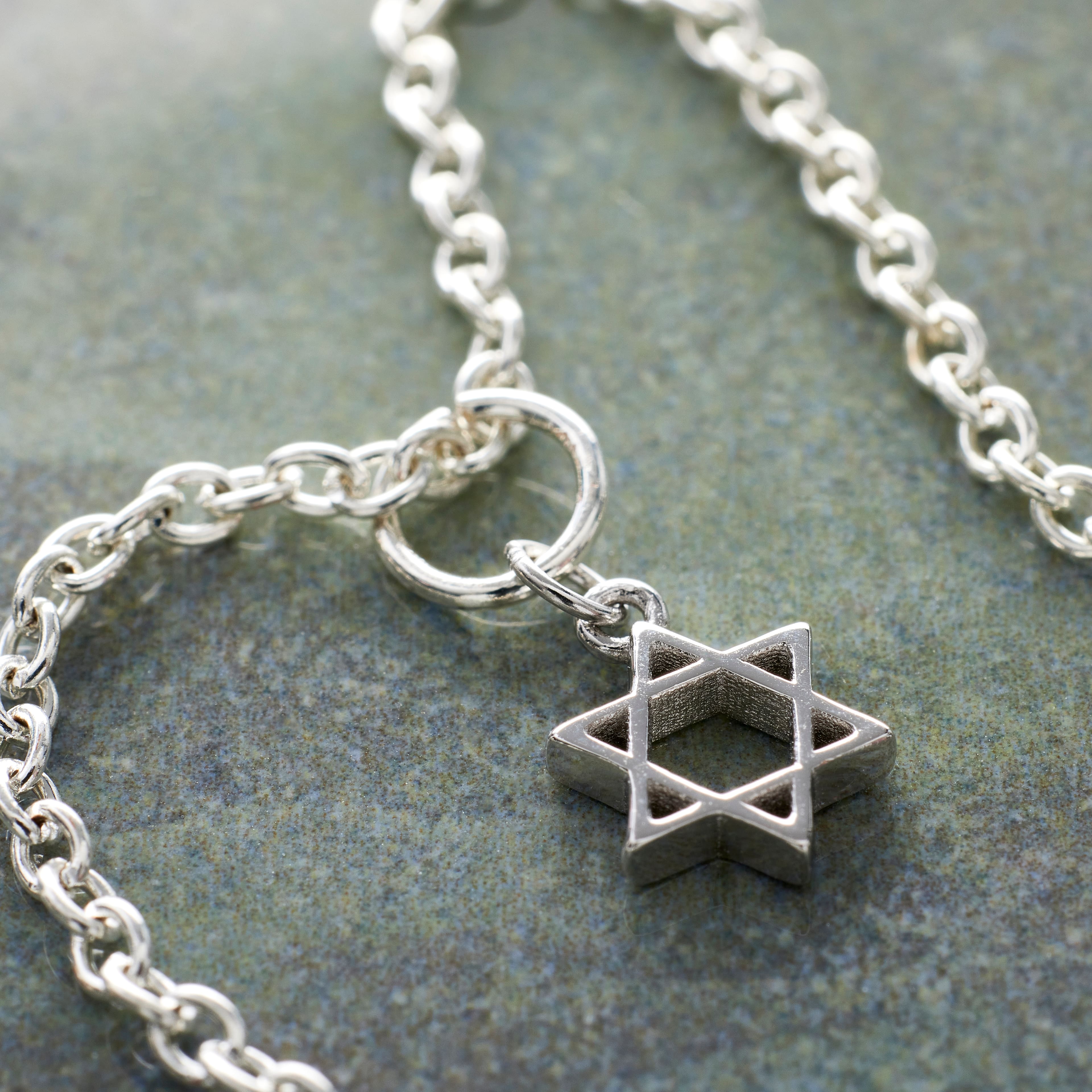 Breloque ic&#xF4;ne d&#x2019;&#xE9;toile de David en argent sterling de Bead Landing 