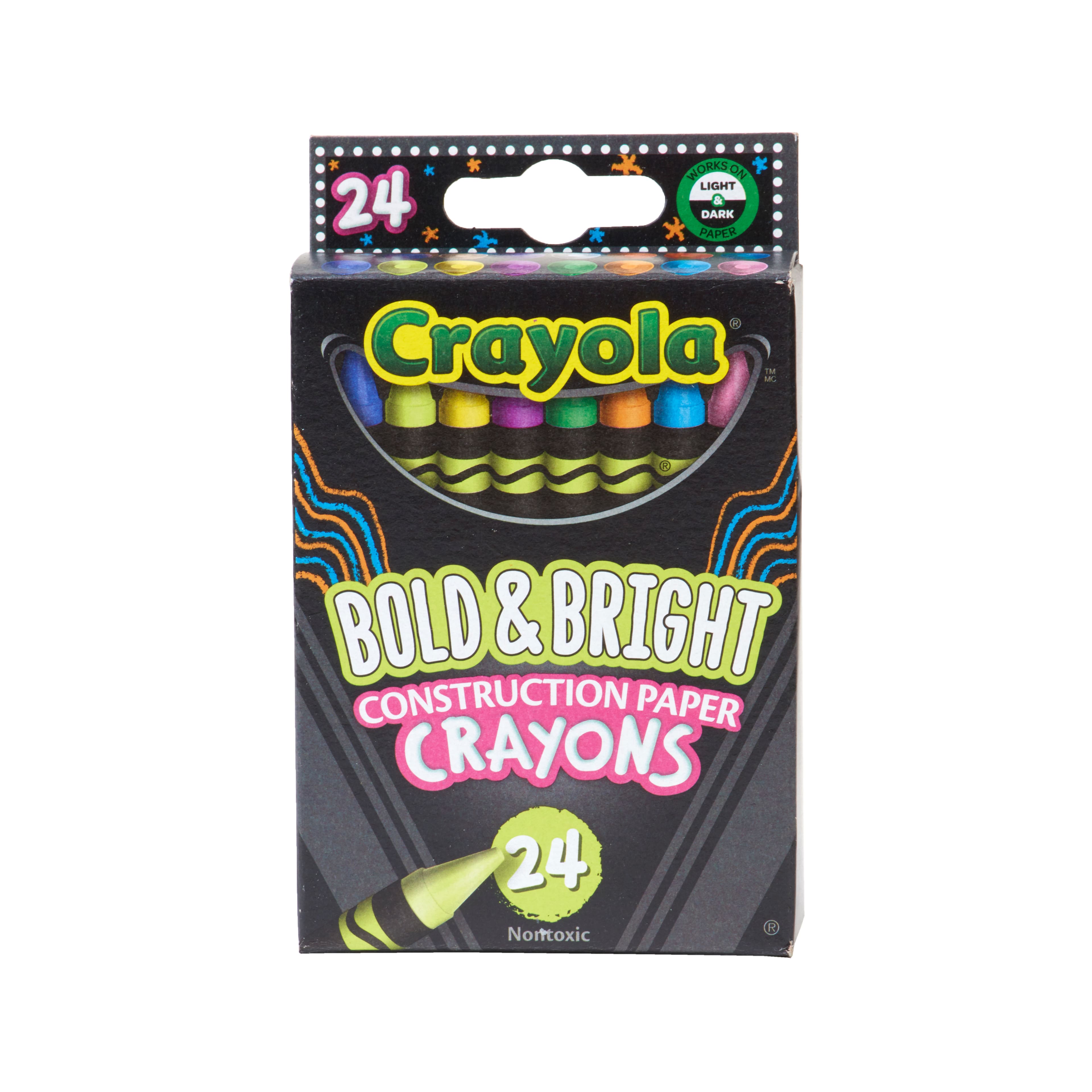 Crayola&#xAE; Bold &#x26; Bright Construction Paper Crayons, 24ct.
