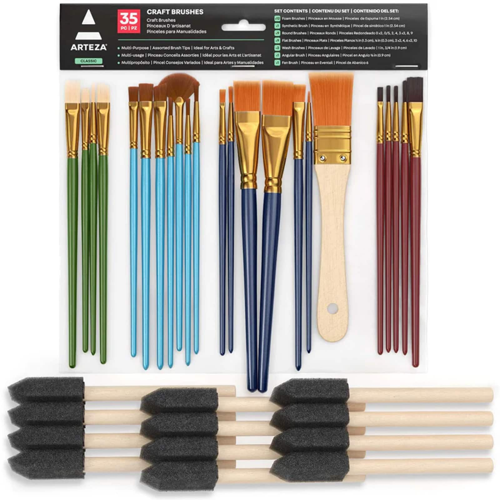 Arteza&#xAE; 35-Piece Craft Brush Set