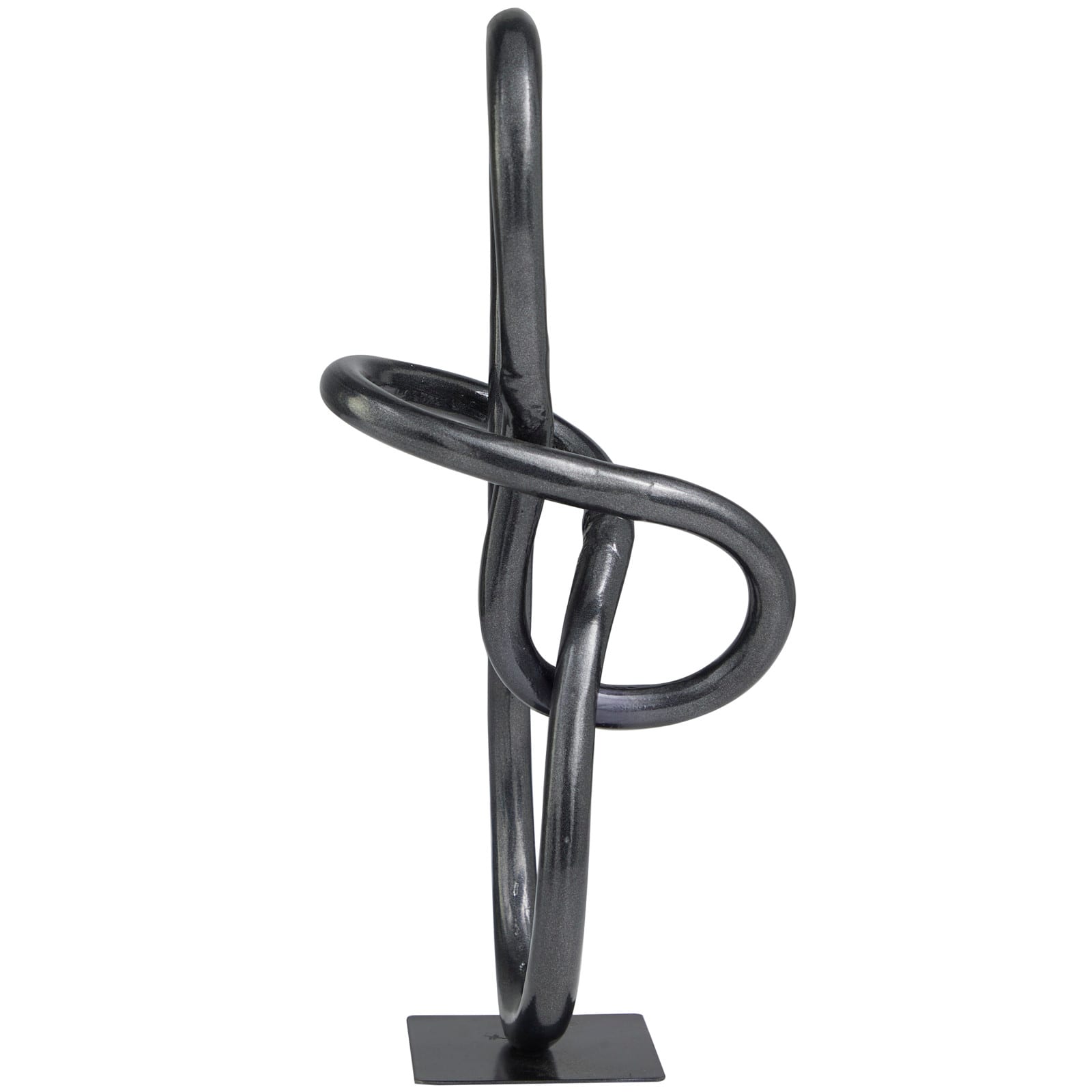 15" Dark Gray Aluminum Abstract Sculpture Décor