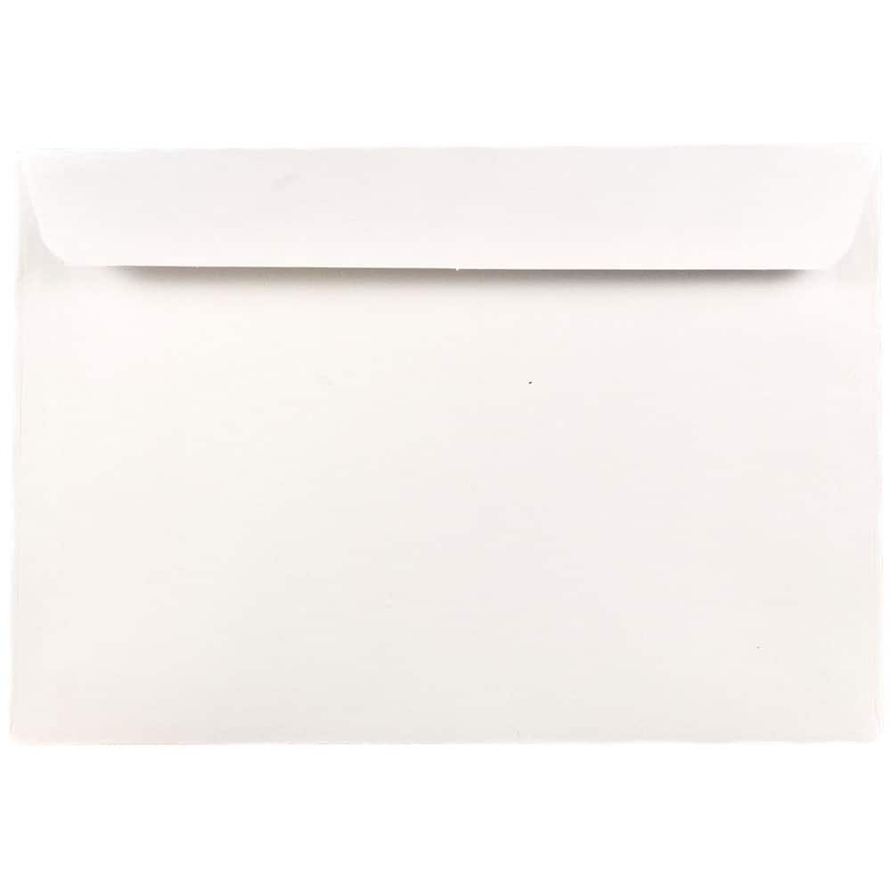 JAM Paper 7.5" x 10.5" White Booklet Commercial Envelopes, 50ct.
