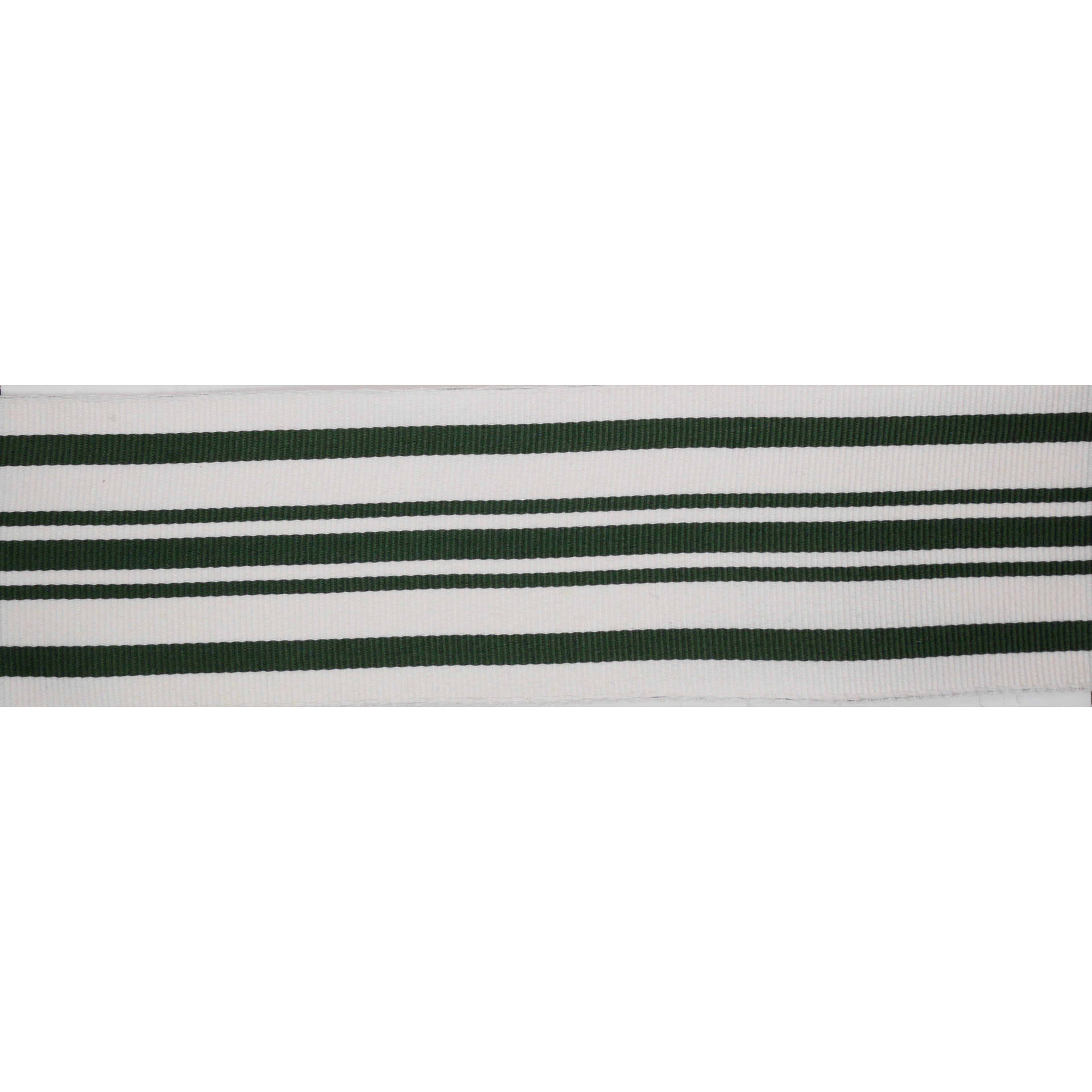 2.5&#x22; x 26.6yd. Green &#x26; White Stripe Wired Ribbon by Celebrate It&#xAE; Christmas