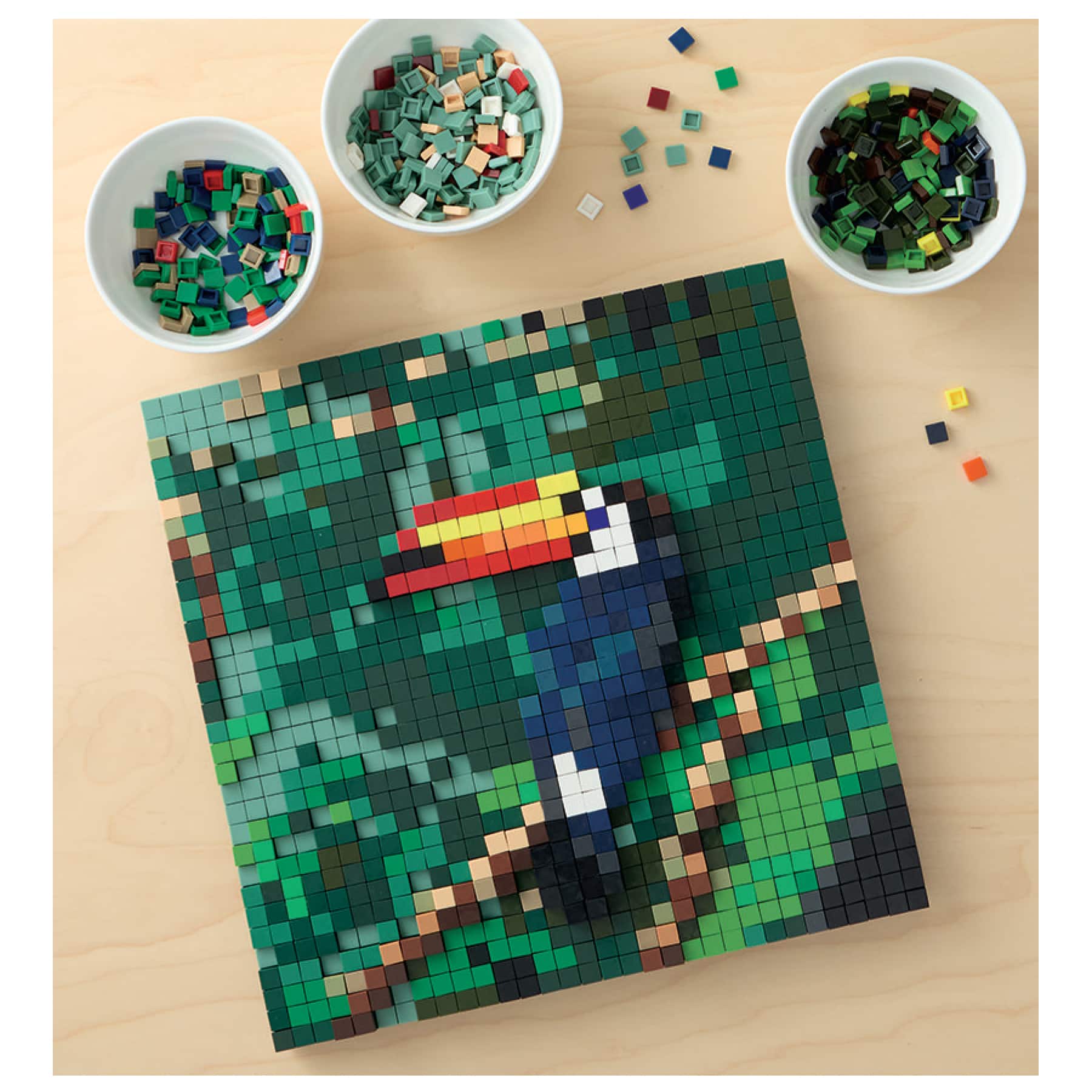 10" x 10" Toucan Pixelated Brick Art Kit by Make Market®