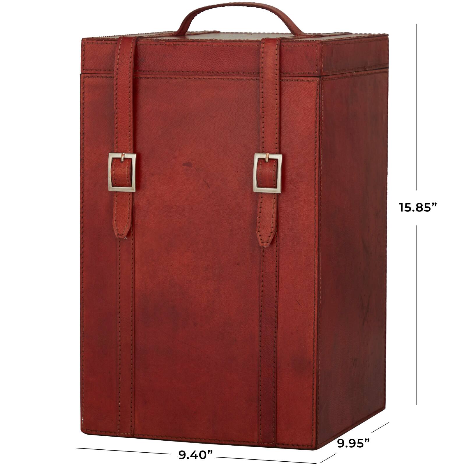 Red Modern Wine Holder, 9" x 10" x 16"