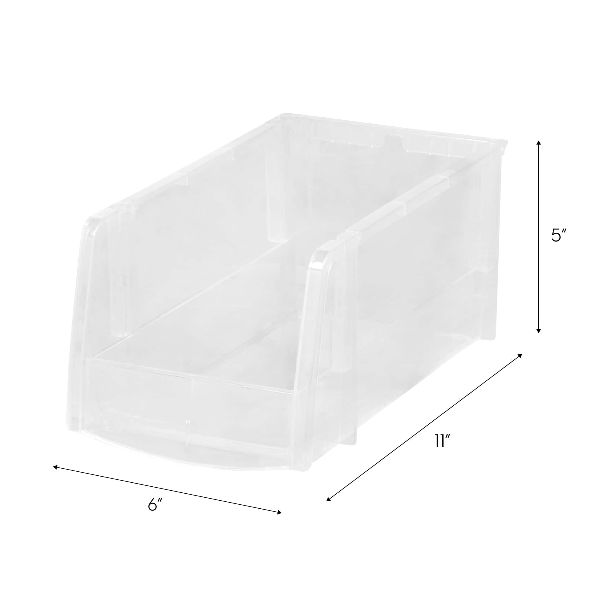 8 Pack: IRIS Medium Clear Plastic Stacking Bin