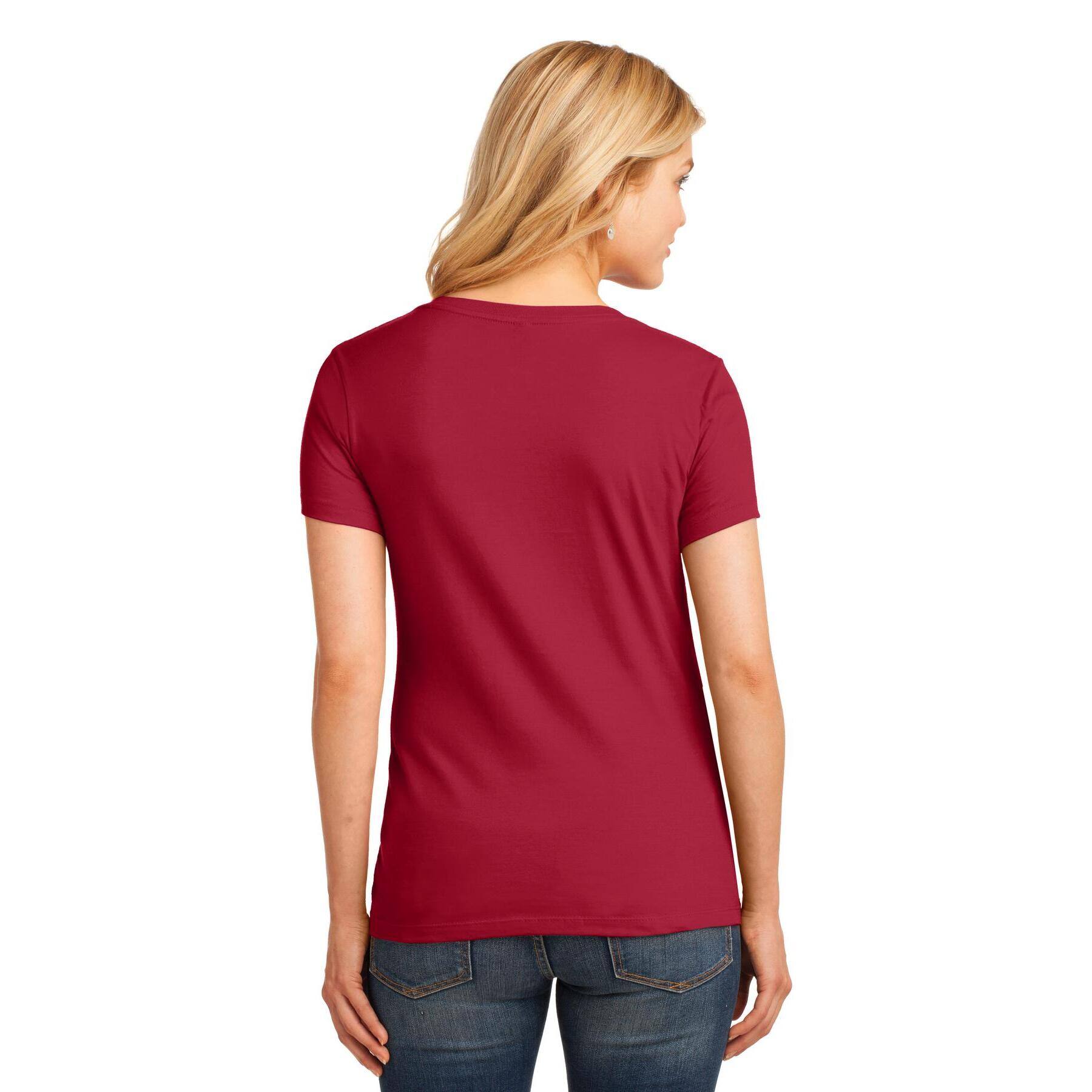 Port & Company® Brights Core Cotton V-Neck Ladies T-Shirt