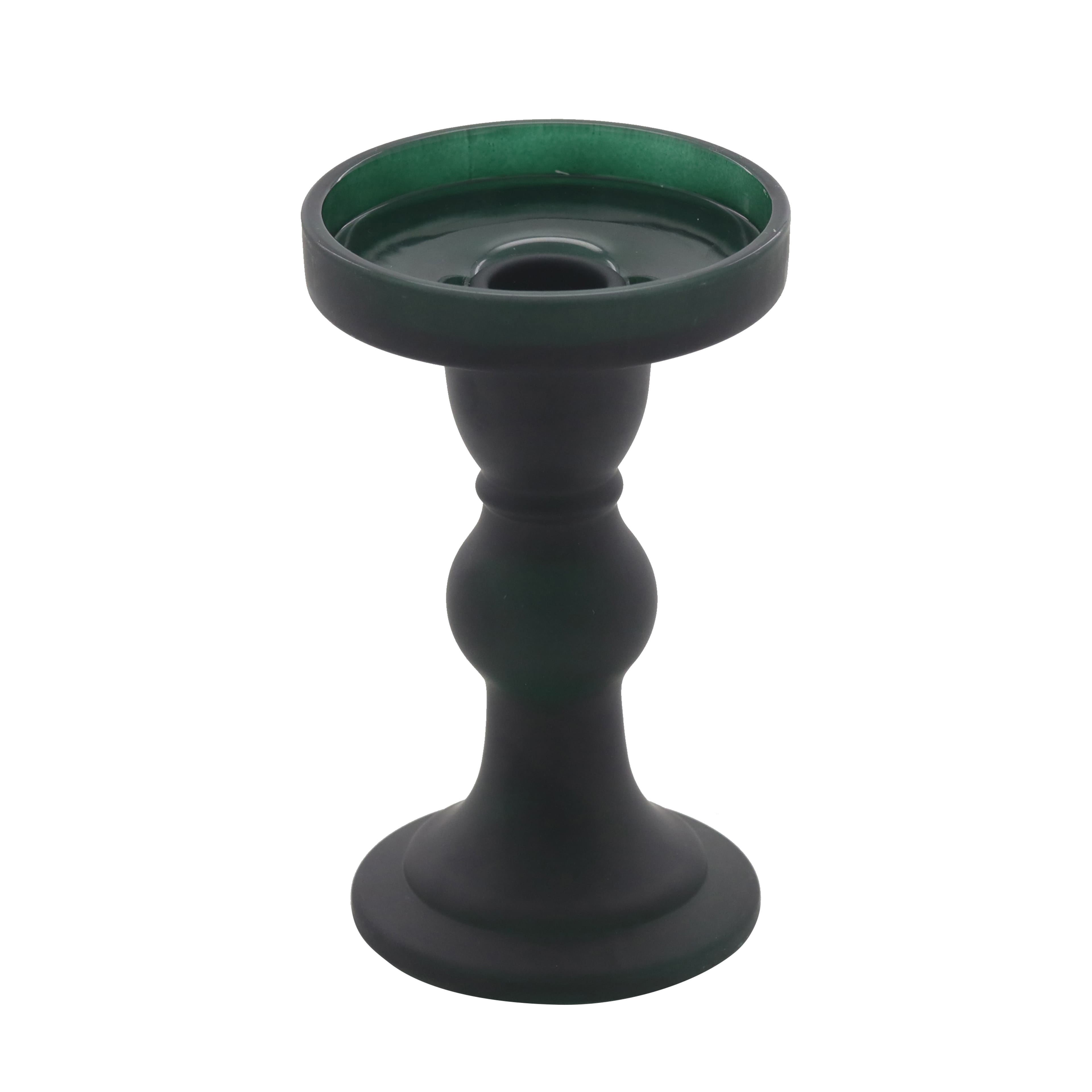 Large Green Glass Candleholder by Ashland&#xAE;