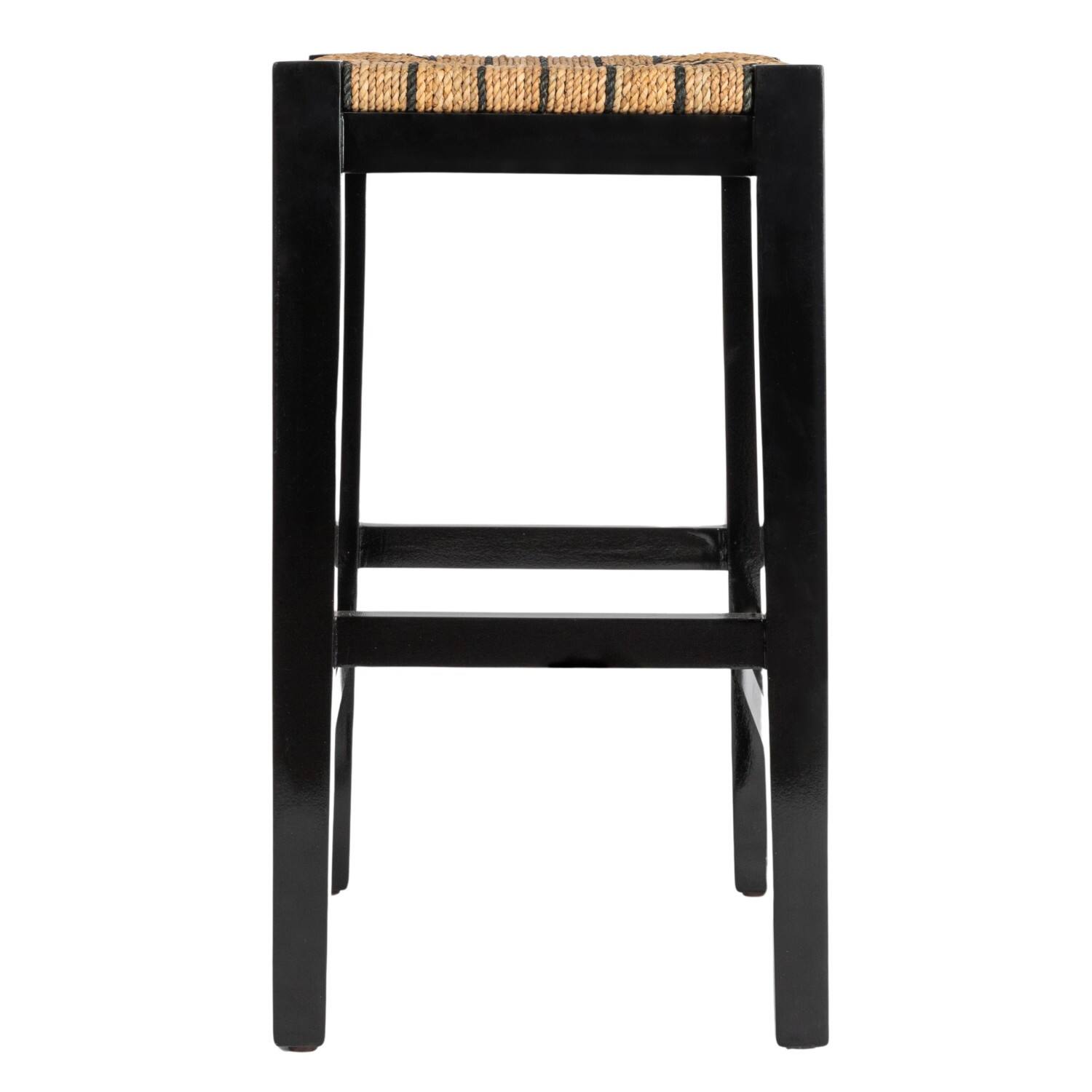 Hello Honey® 25" Seagrass & Wood Backless Bar Stool