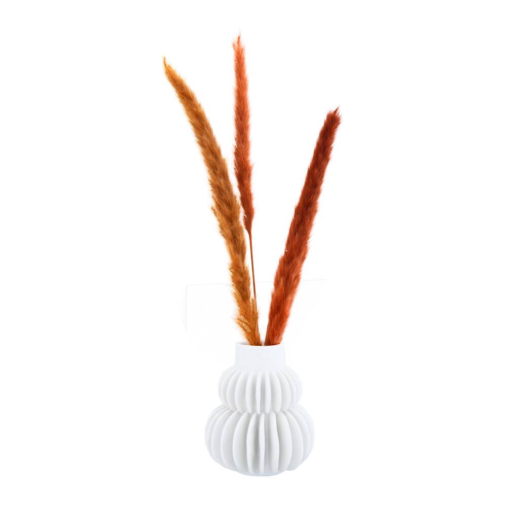 Hello Honey&#xAE; 5&#x22; Handmade Stoneware Vase With Half Circle Pleated Design