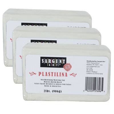 Sargent Art® 2lb. Plastilina Non-Hardening Modeling Clay, 3ct.