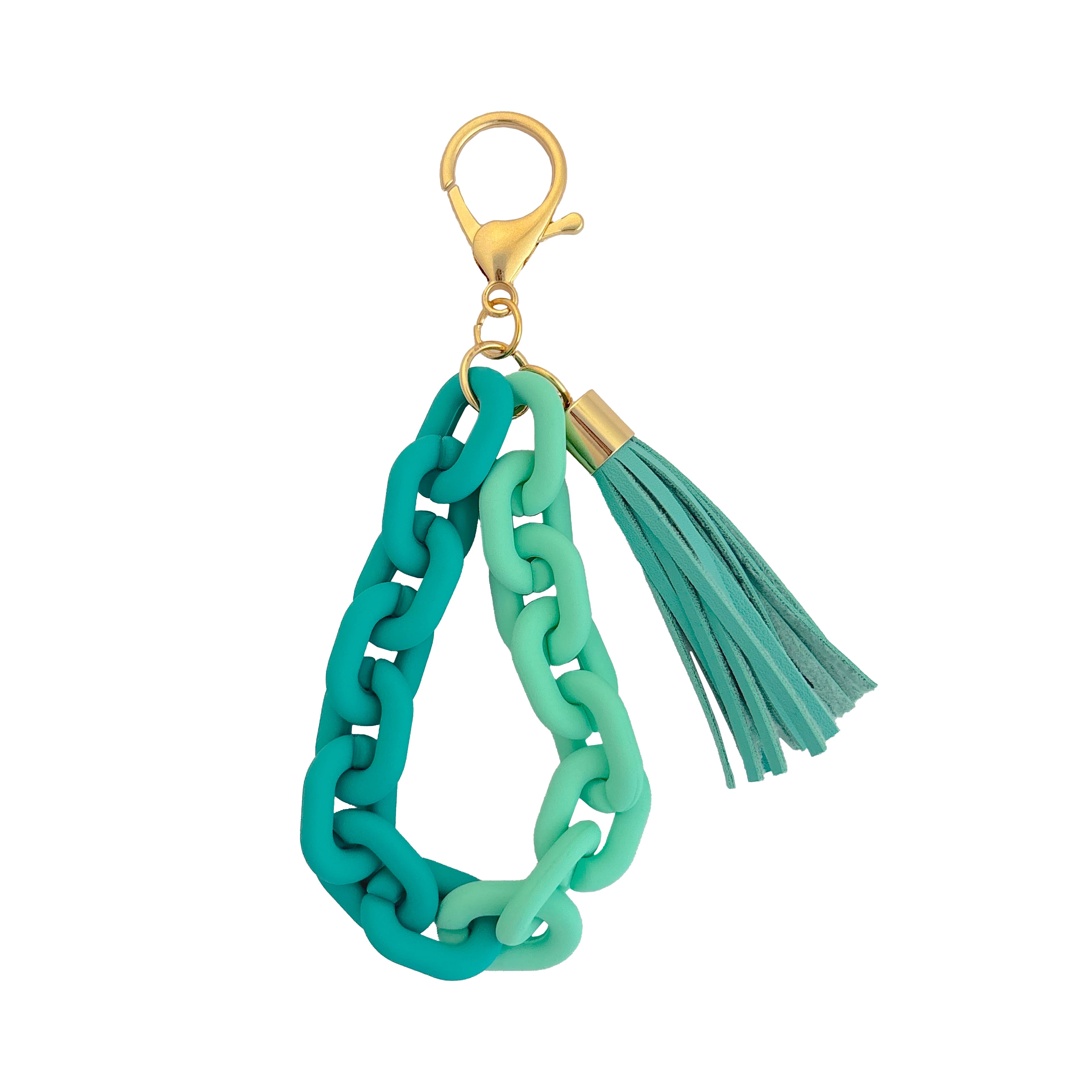 Blue Moon Studio™ Teal Chain Link Bag Charm with Tassel 10781182