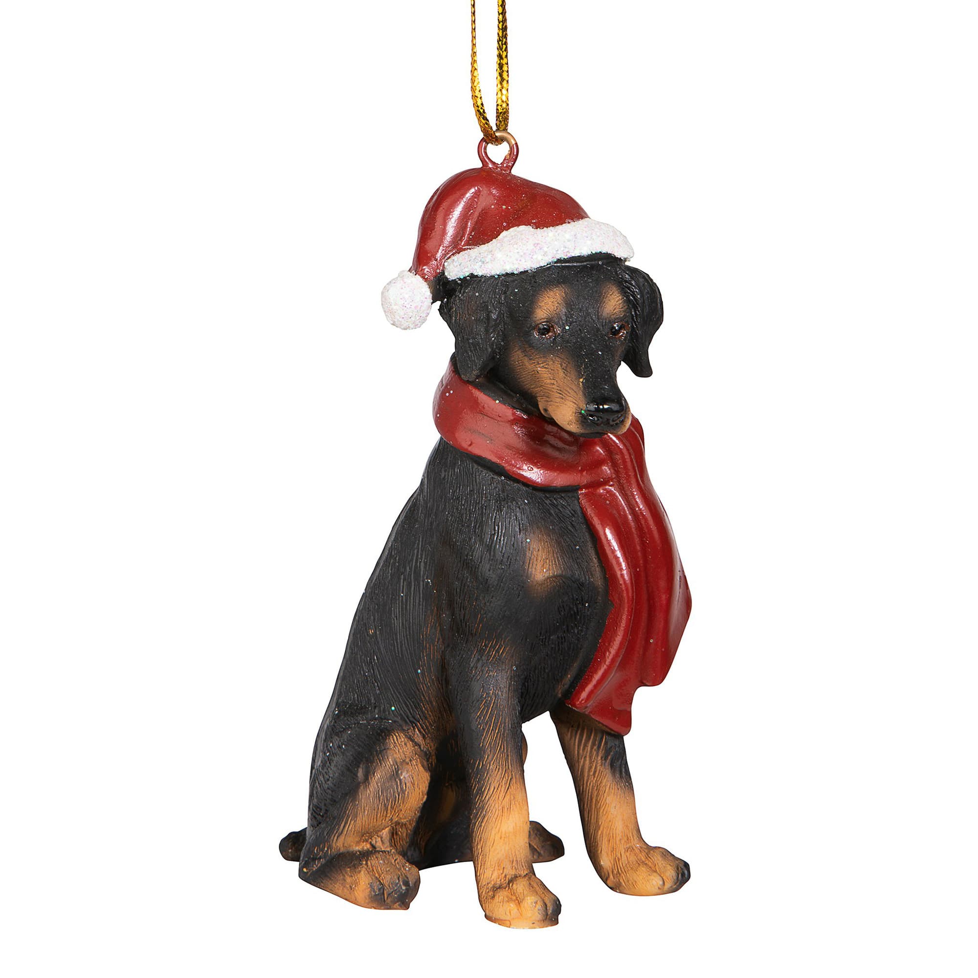 3.5" Doberman Pinscher Holiday Dog Ornament