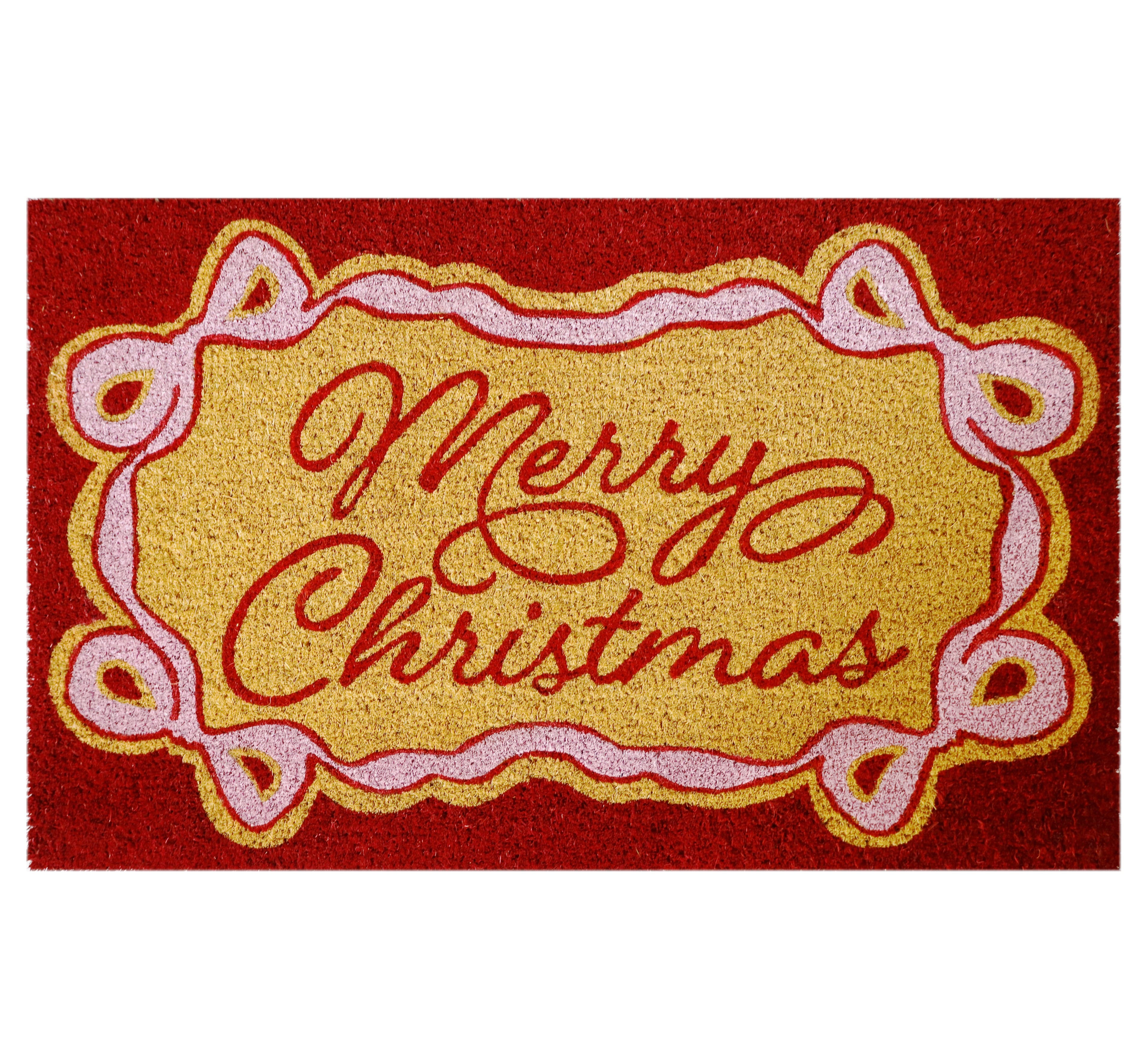 Merry Christmas with Pink Bows Doormat by Ashland&#xAE;