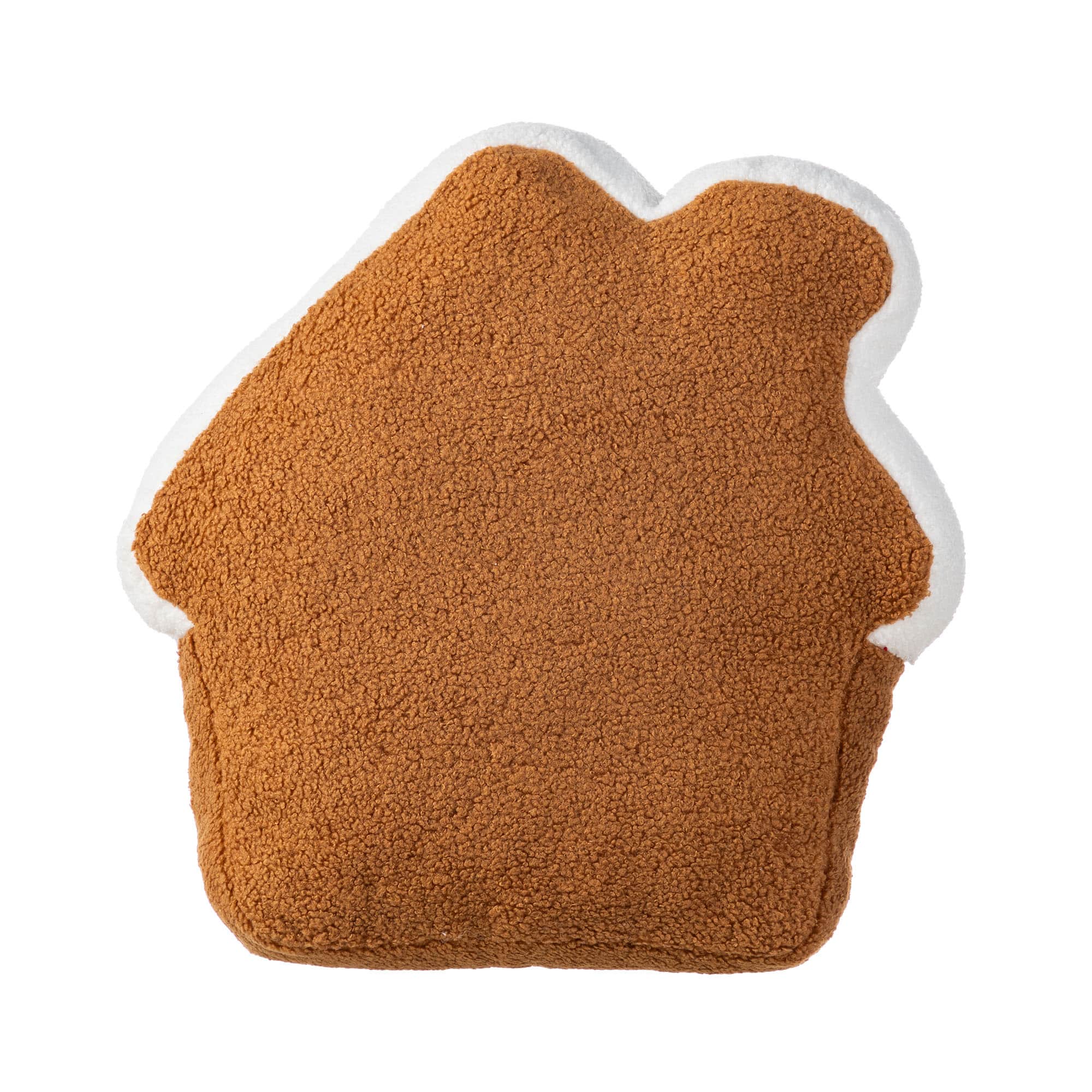 Glitzhome&#xAE; 17&#x22;H Christmas Gingerbread House Shaped Pillow