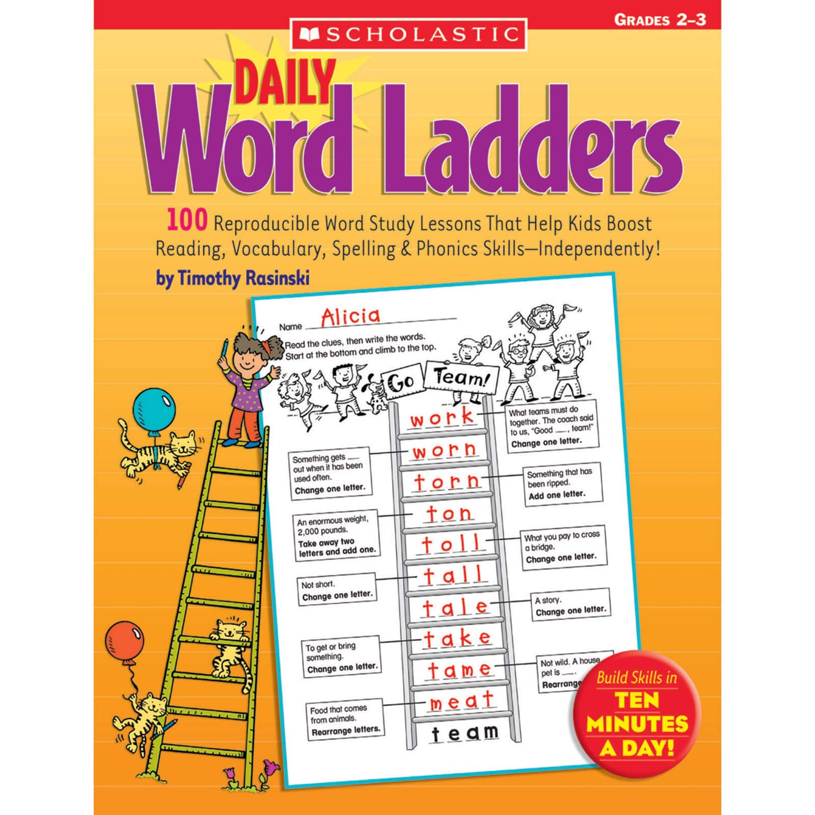 Scholastic Teaching Resources Daily Word Ladders Workbook, Grades 2-3