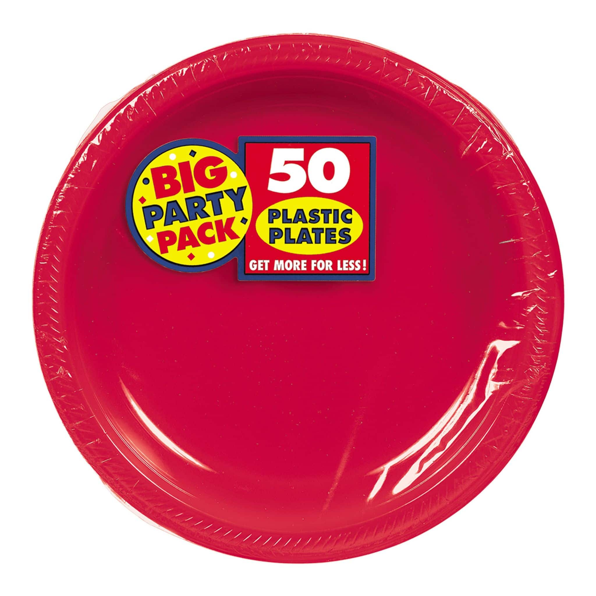 7" Round Plastic Plates, 100ct.
