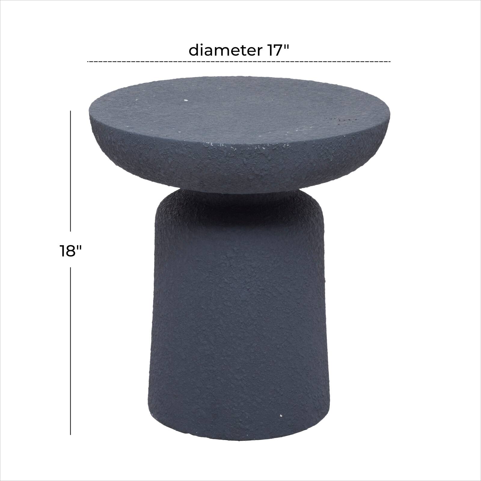Blue Contemporary Garden Stool, 17" x 17" x 18"