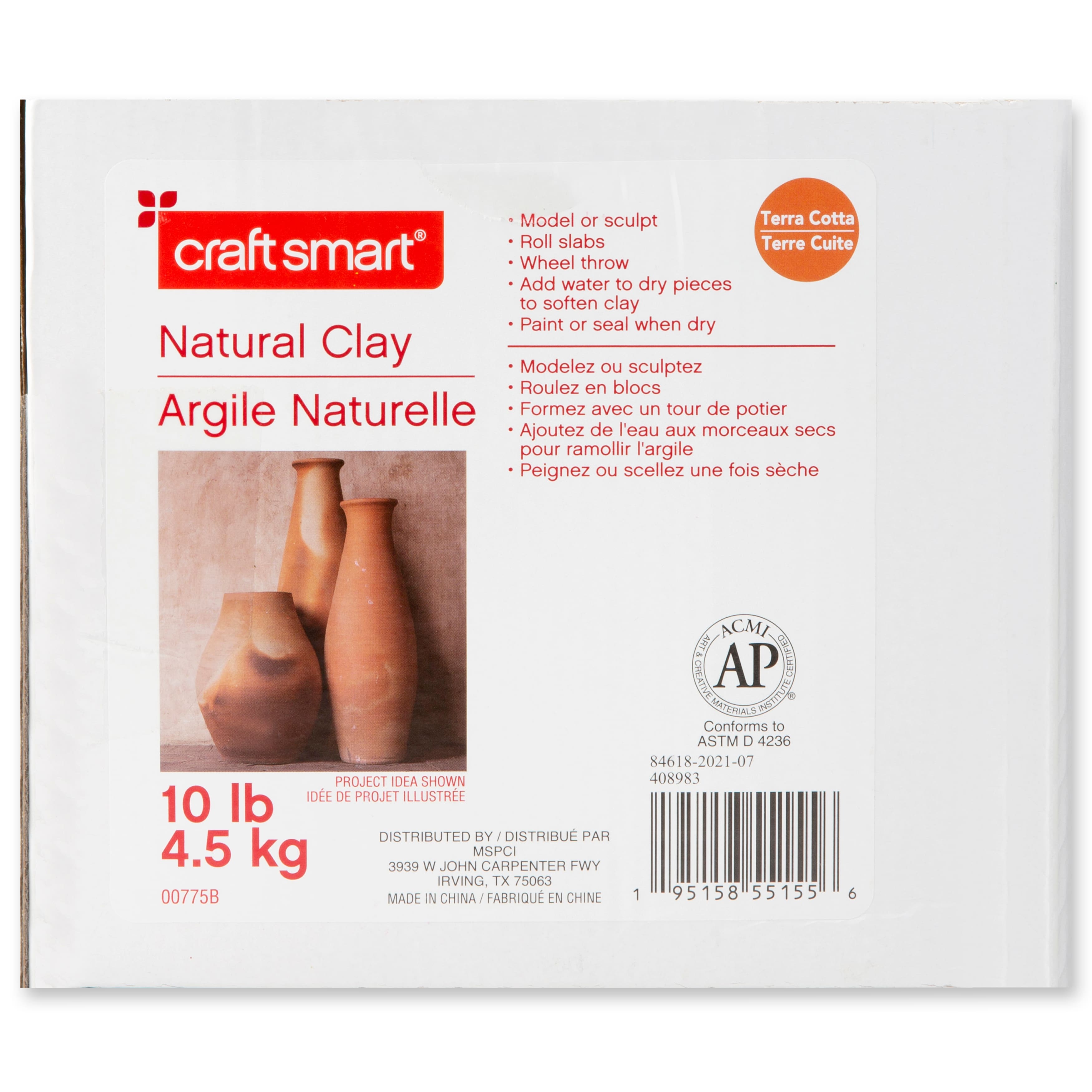 Natural Air Dry Clay Baking Modeling Clay Low Fire Pottery Clay (Gray-11LB)