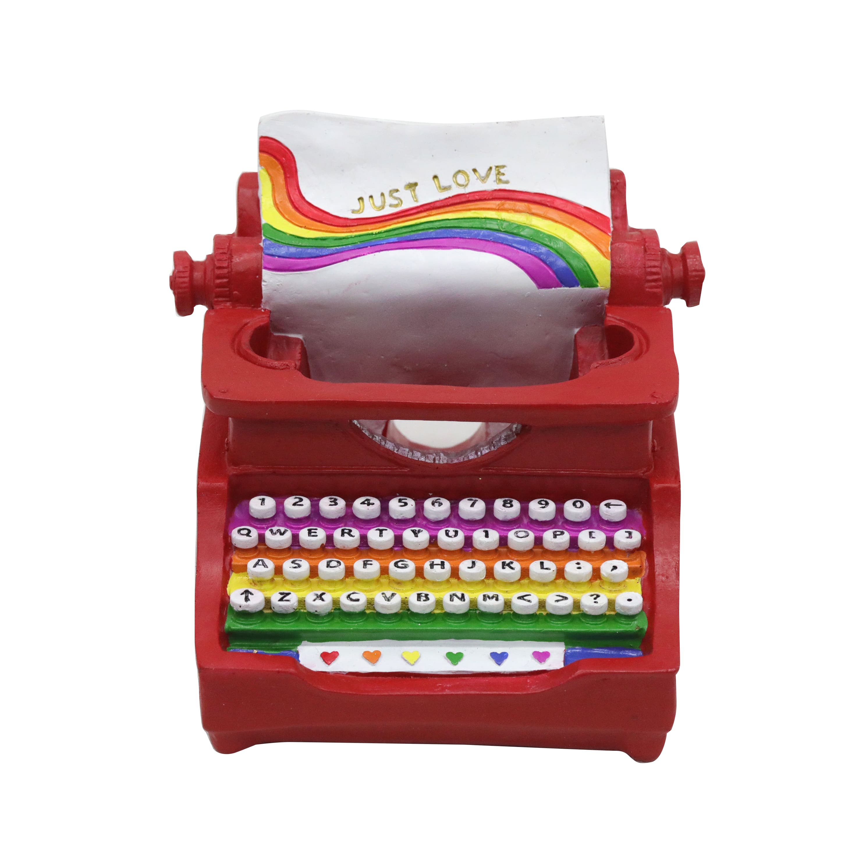 5&#x22; Pride Rainbow Decorative Tabletop Typewriter by Celebrate It&#x2122;