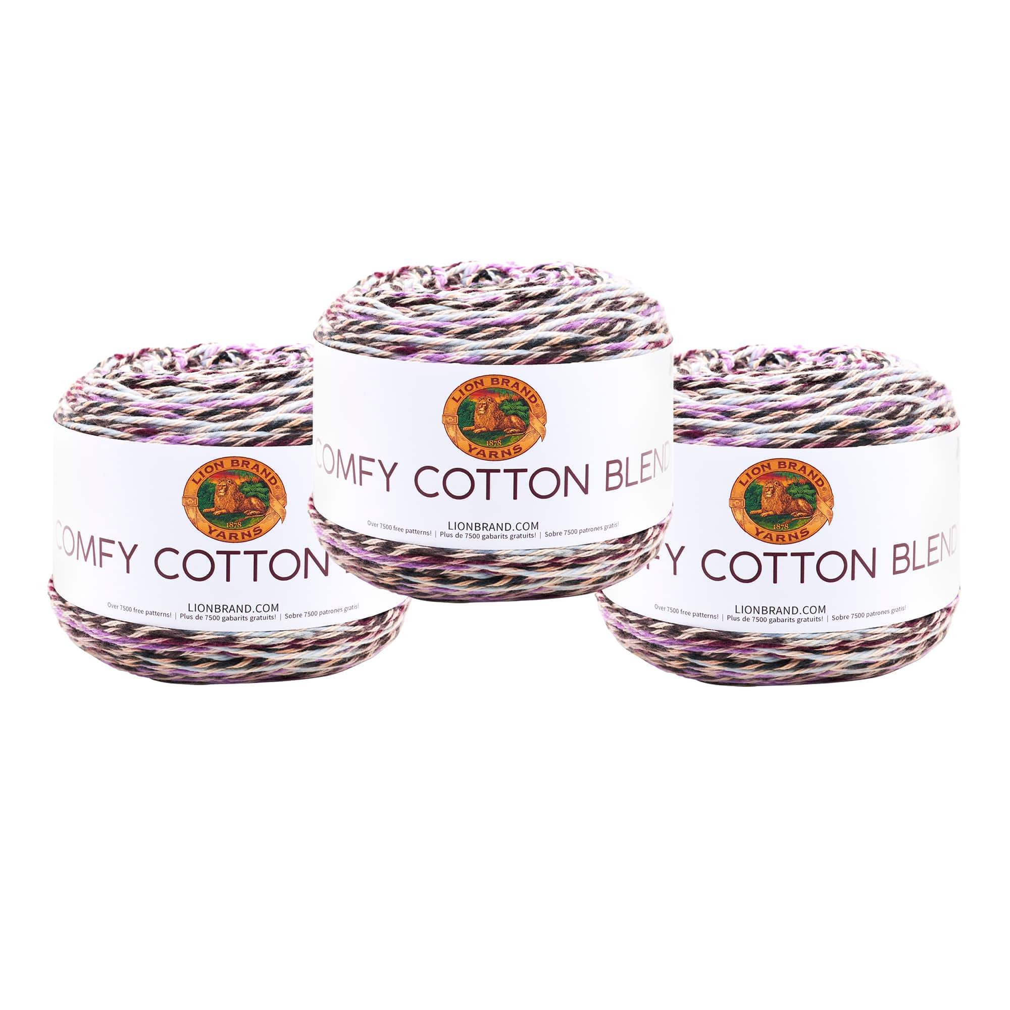 Lion Brand Yarn 392 Yd Comfy Cotton Blend Spring Meadow Yarn