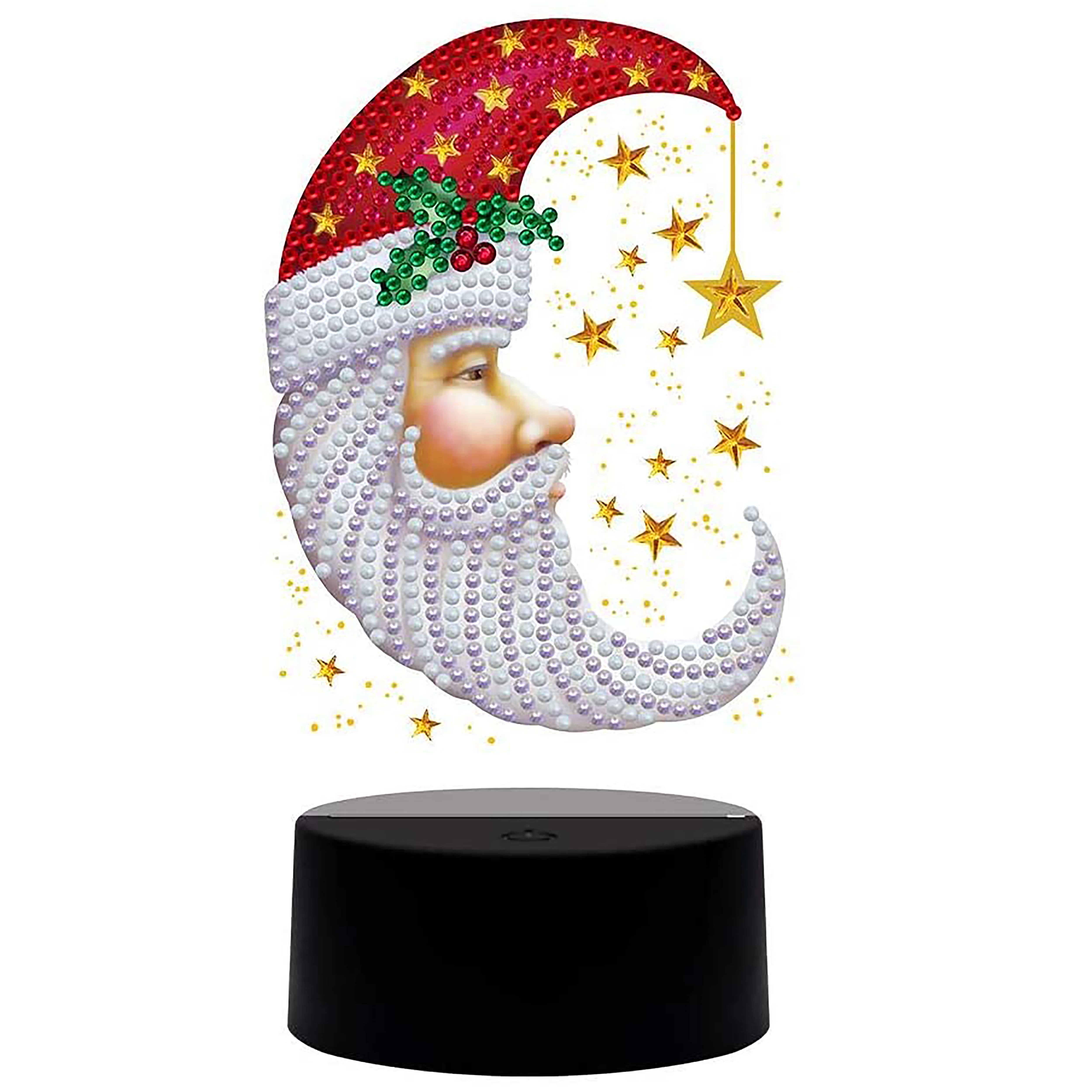 Sparkly Selections Moon with Santa Hat Lamp Diamond Art Kit