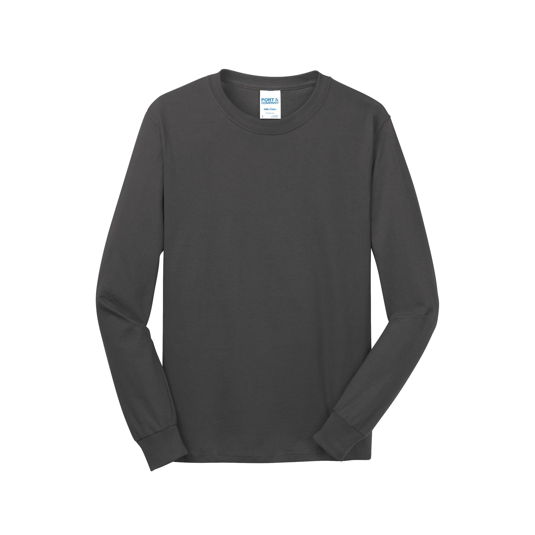 Port & Company® Core Cotton Long Sleeve Crew Neck T-Shirt