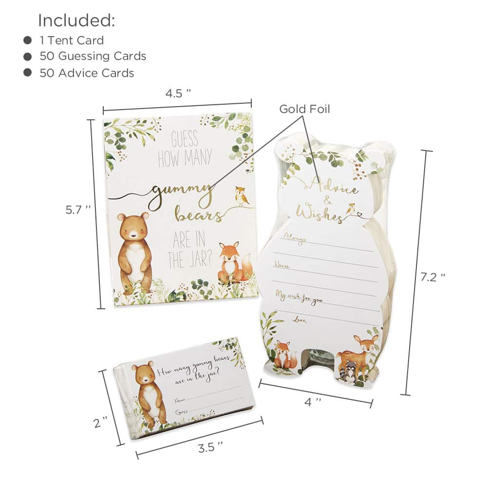 Kate Aspen&#xAE; Woodland Baby Advice Card &#x26; Baby Shower Game Set