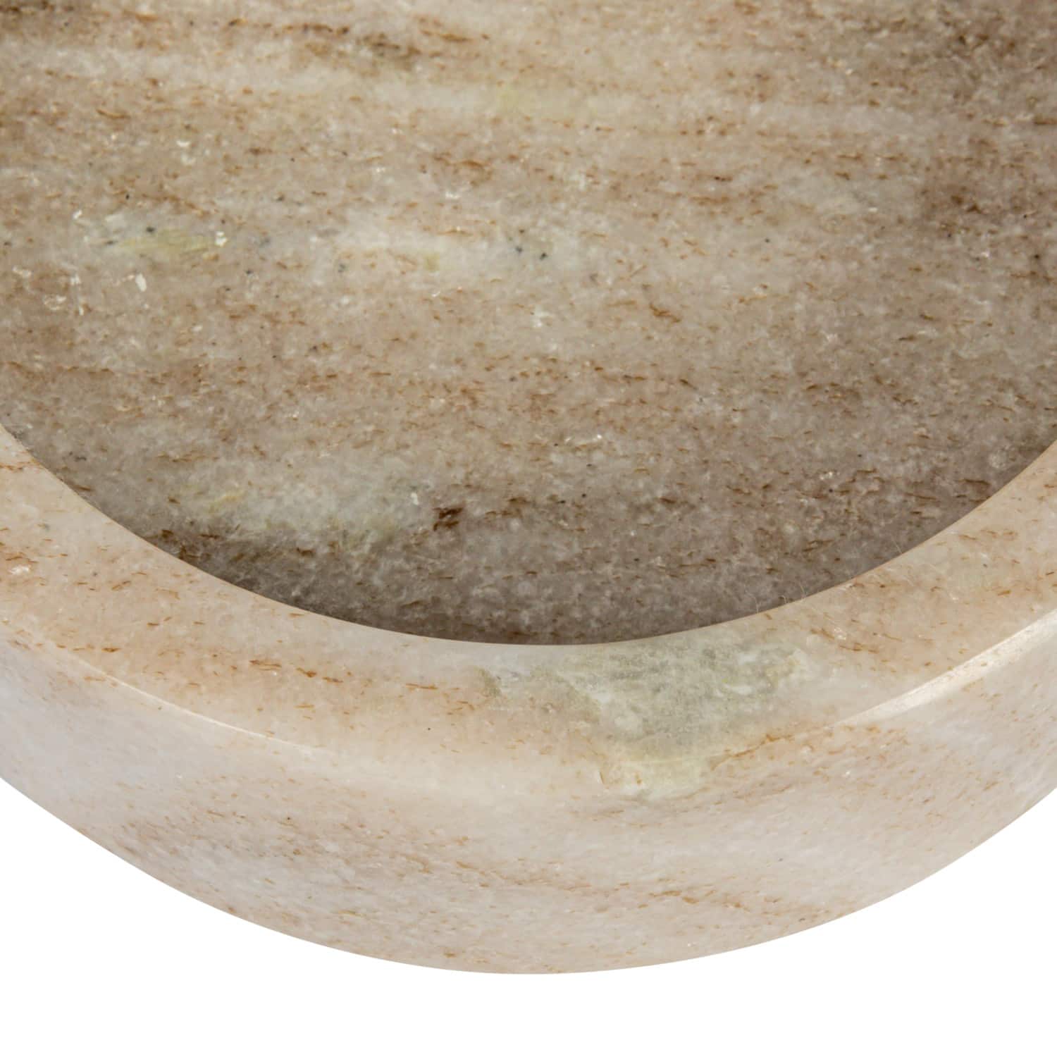 Hello Honey® 5" Beige Round Marble Dish & Bottle Holder