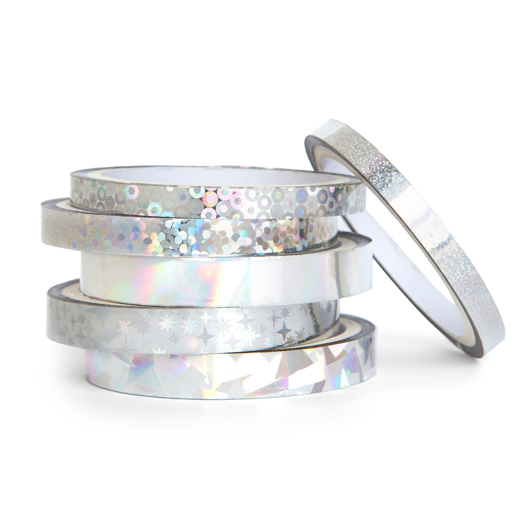 Silver Crystal Holographic Confetti Tape