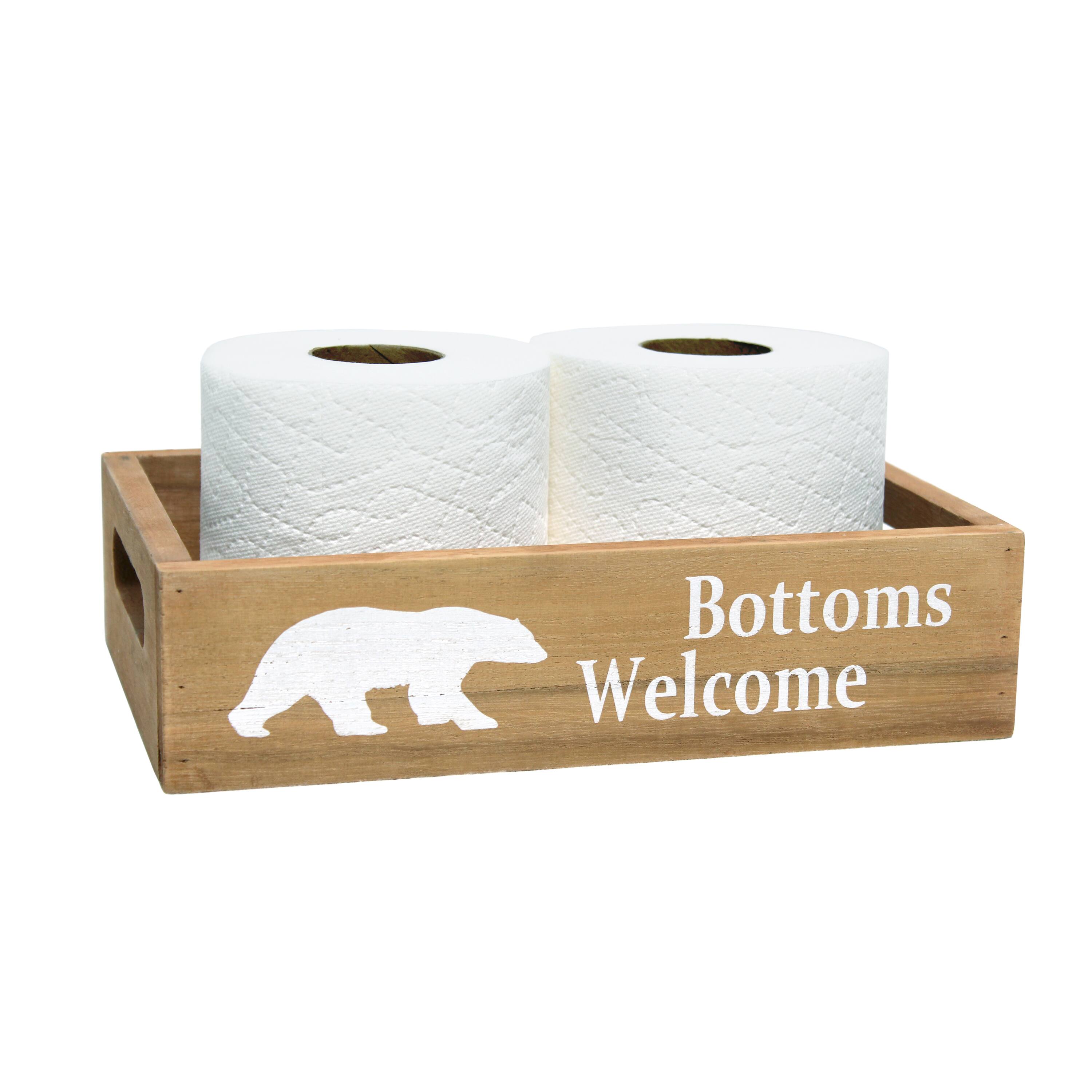 Elegant Designs Small Natural Rustic Towel Holder, Frame &#x26; Toilet Paper Holder Set