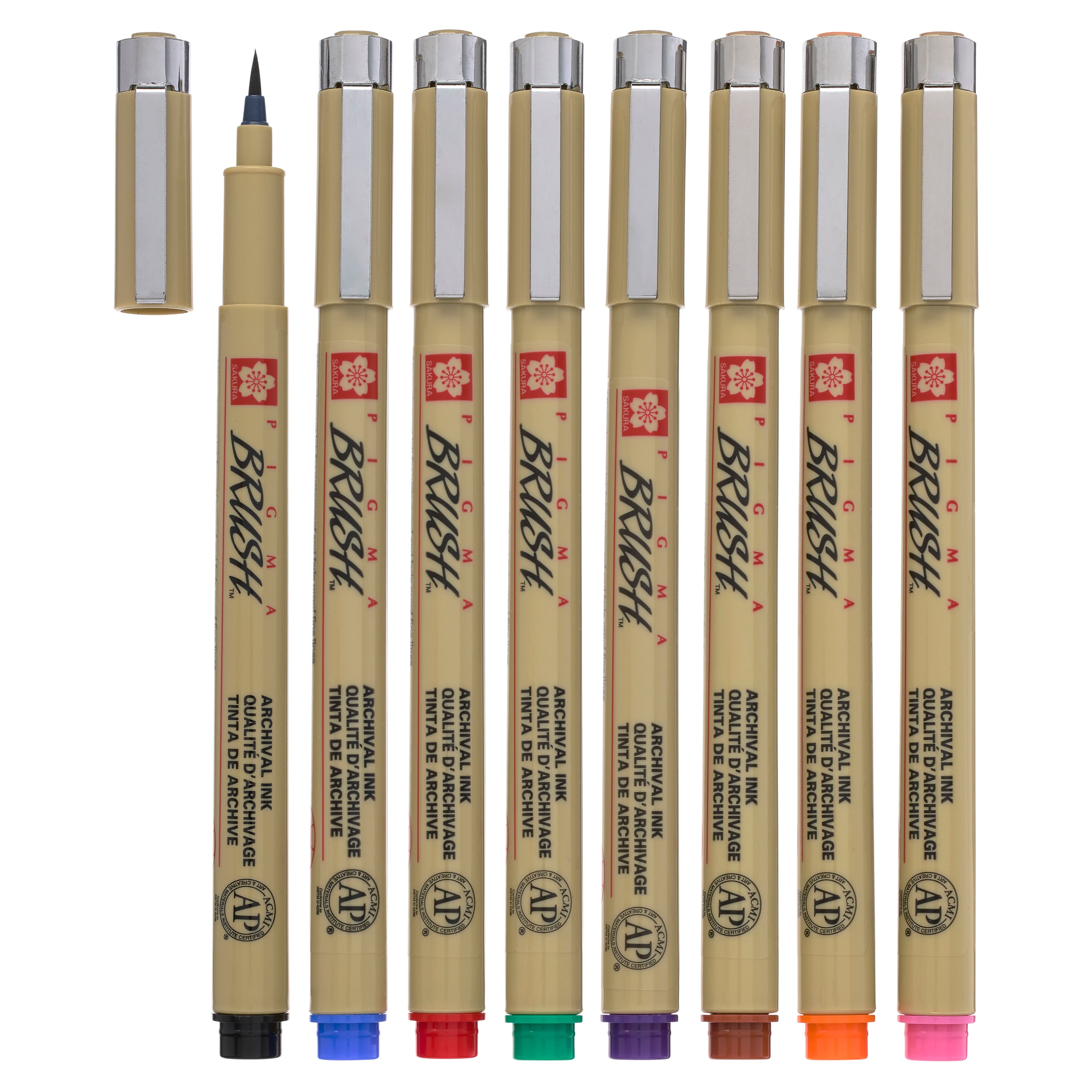 Pigma® Brush™ Pen 8 Color Set