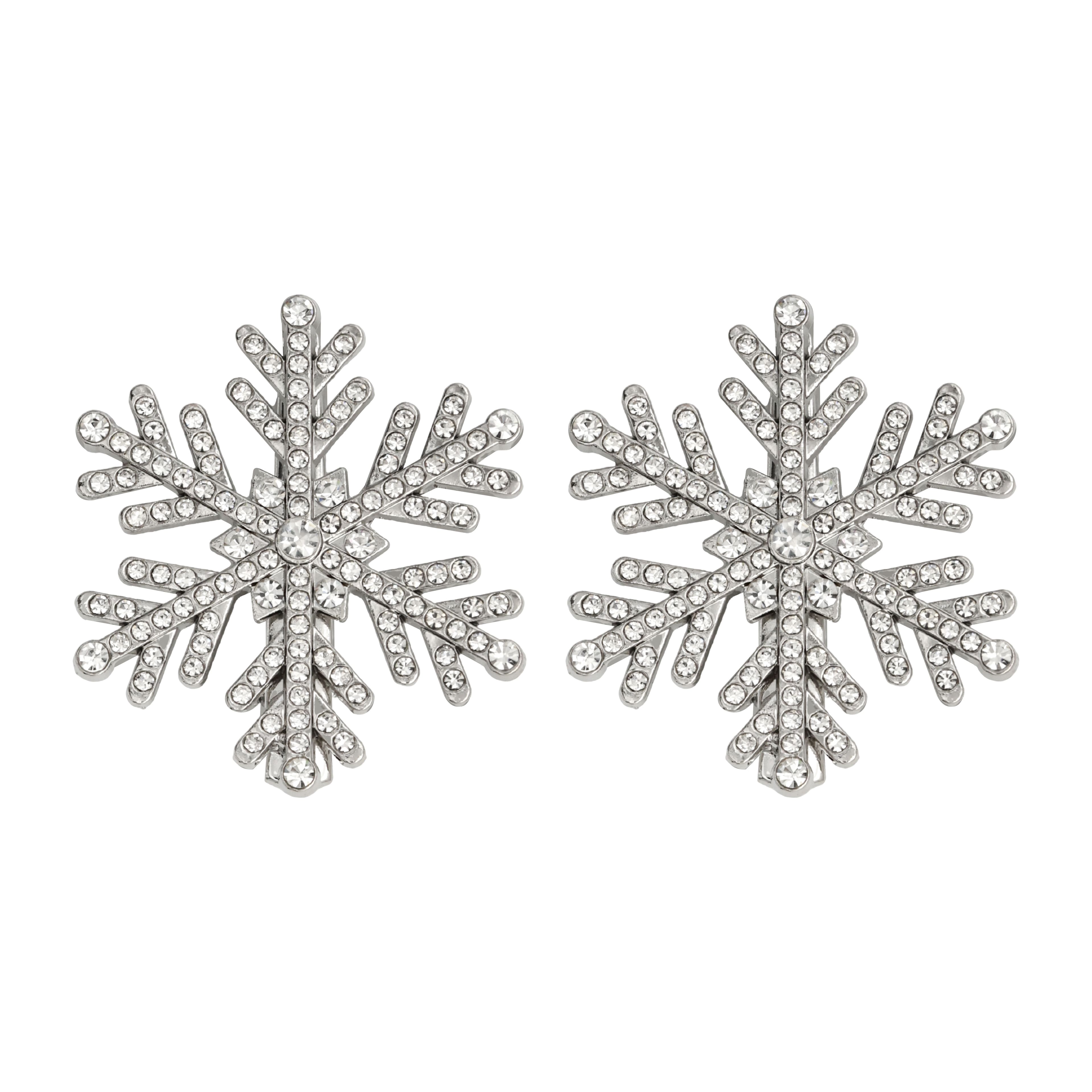 Gem Snowflake Hair Clips, 2ct. by Celebrate It&#x2122;