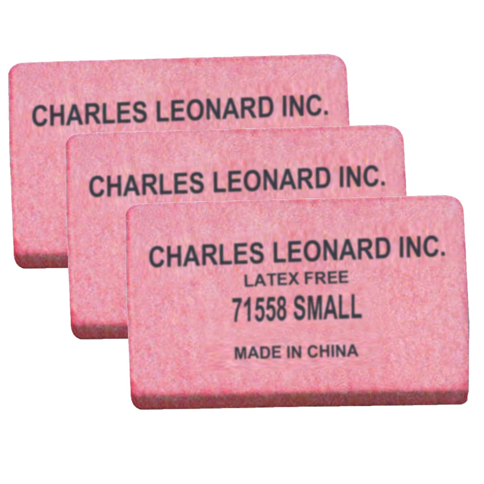 Charles Leonard Small Synthetic Pink Pencil Eraser Block, 240ct.