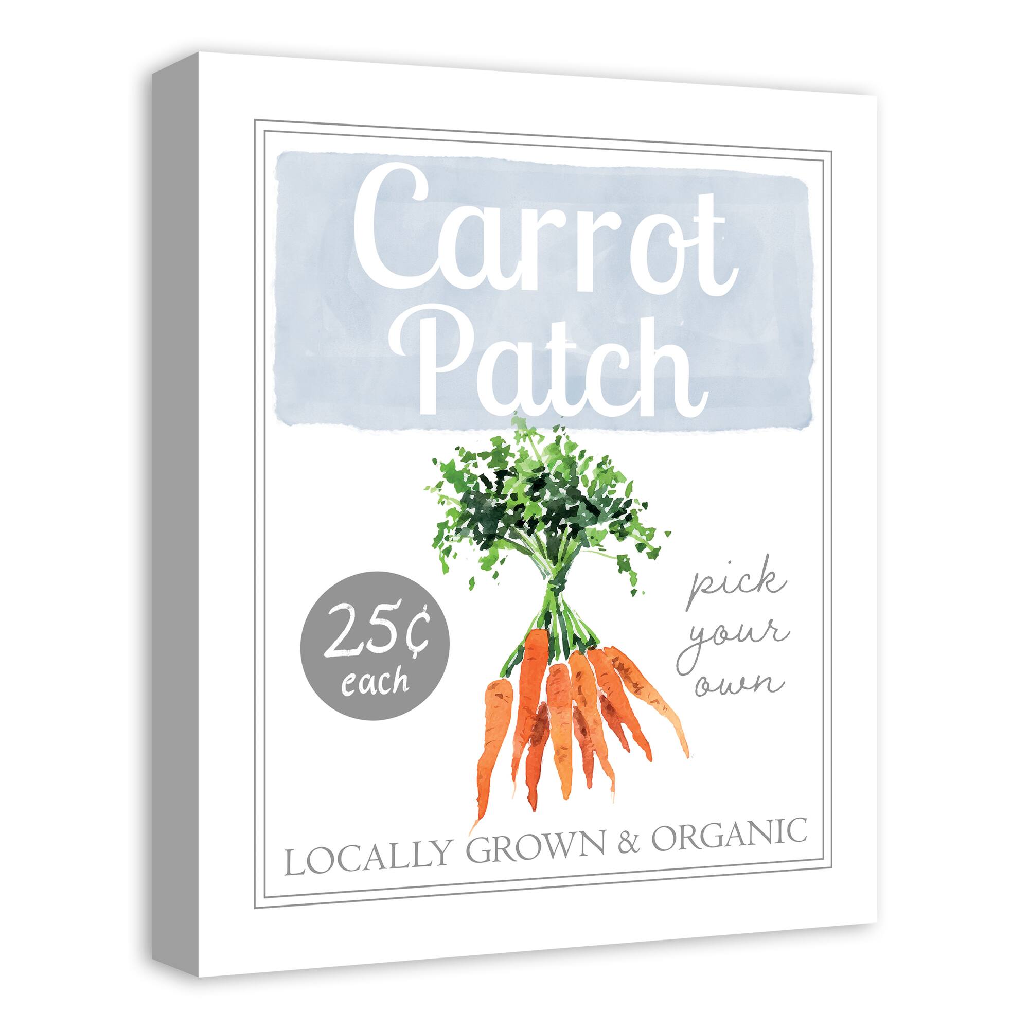 Carrot Patch Sign 2 16&#x22; x 20&#x22; Canvas Wall Art