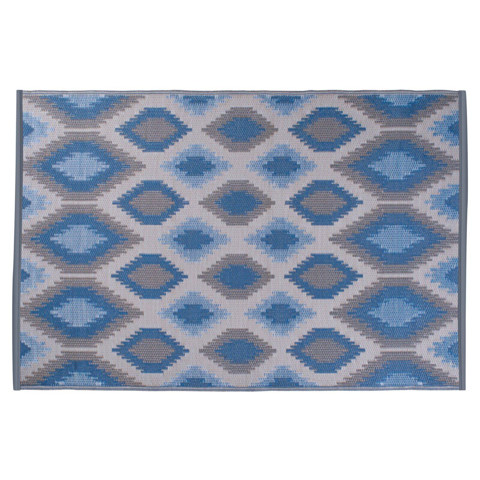 DII&#xAE; Blue Ikat Outdoor Rug, 4ft. x 6ft.