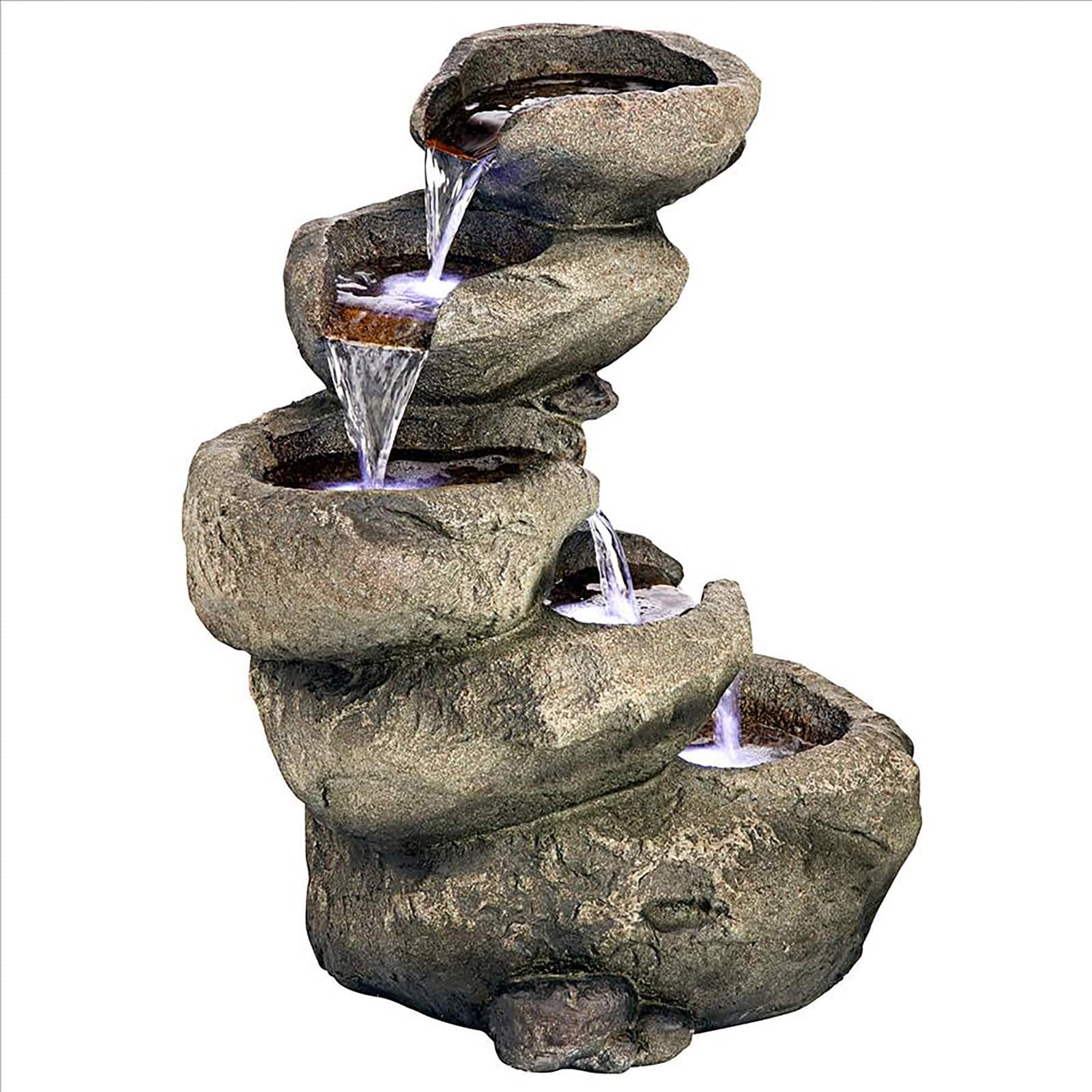 Design Toscano Avalanche Peak Cascading Garden Fountain