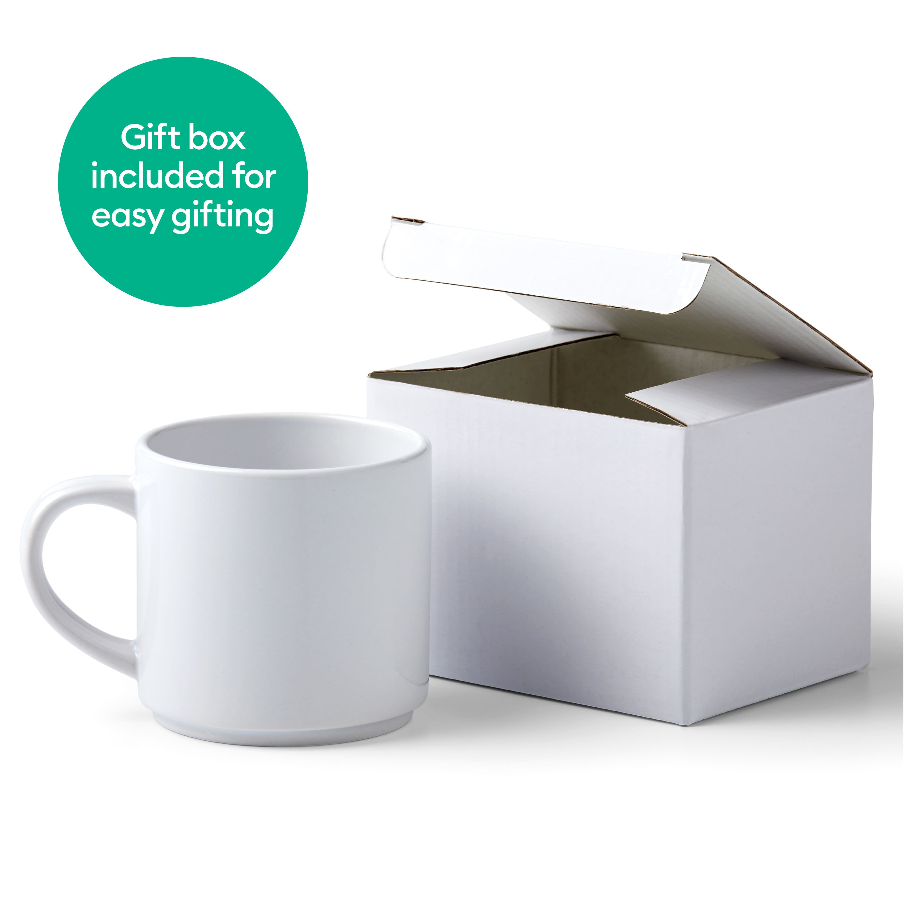 Cricut® 10oz. White Stackable Ceramic Mug Blanks, 4ct.