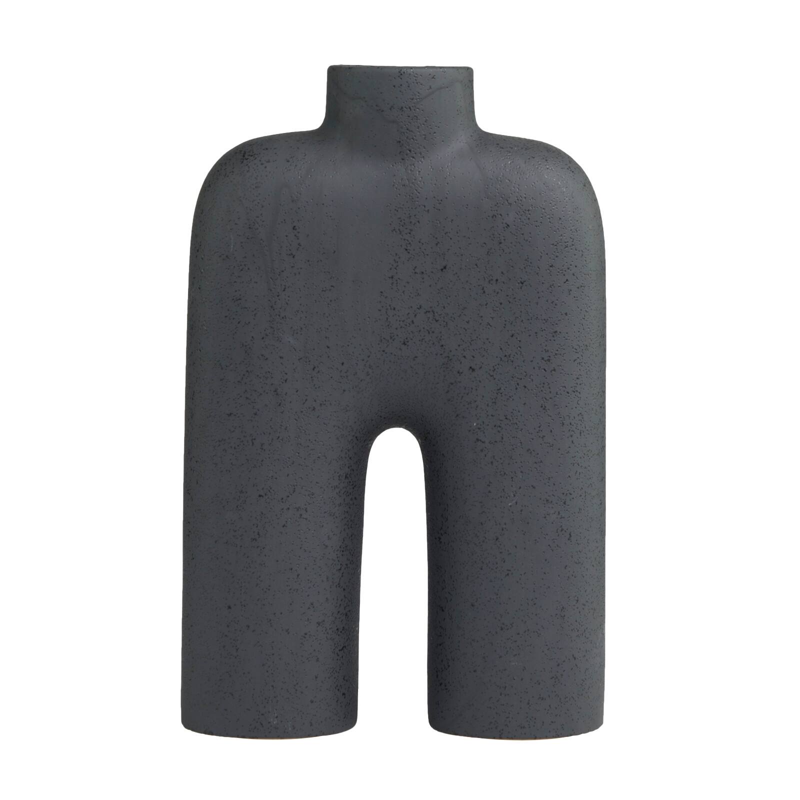 The Novogratz 13&#x22; Black Ceramic Arched Abstract Vase