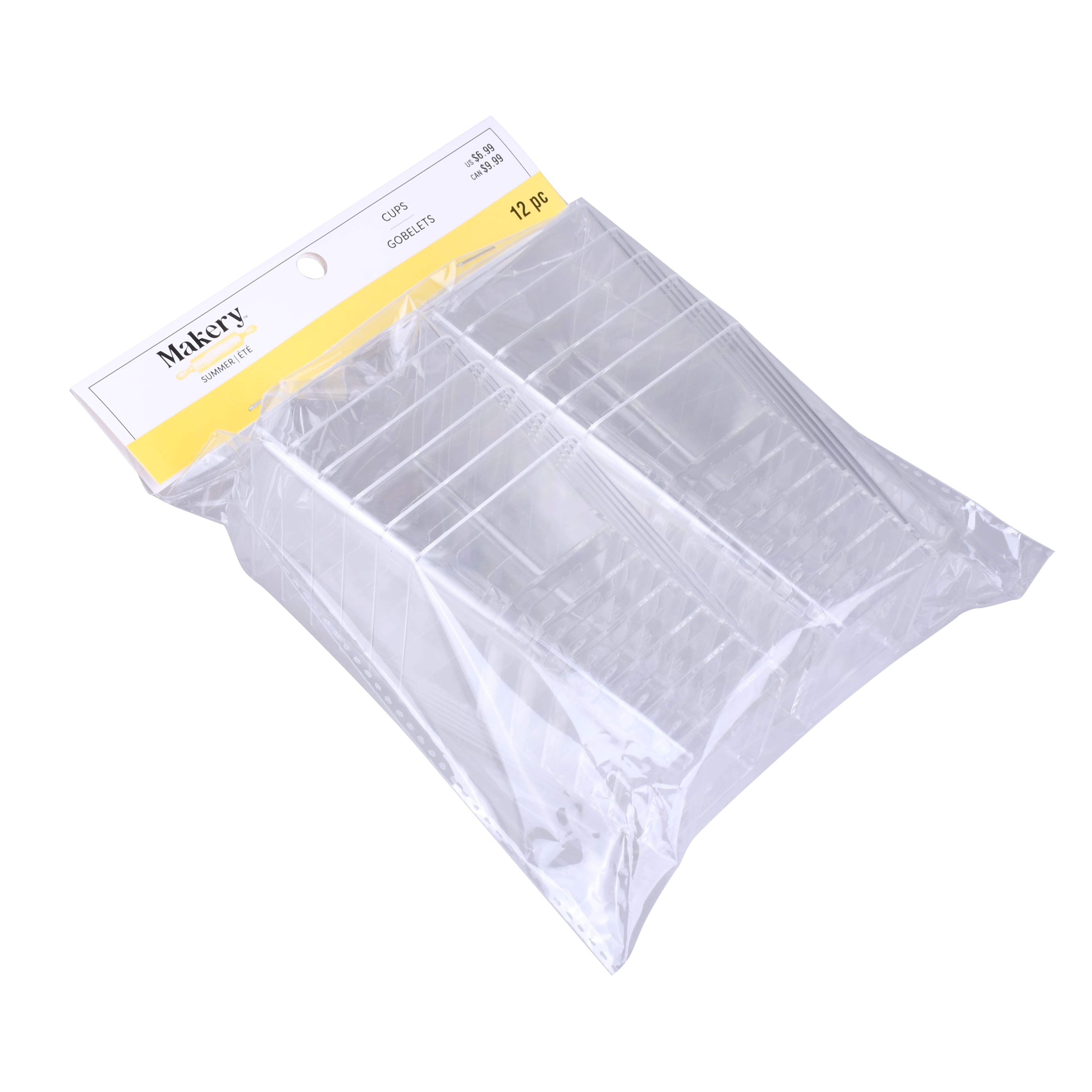 3&#x22; Clear Square Plastic 12ct. by Makery&#x2122;