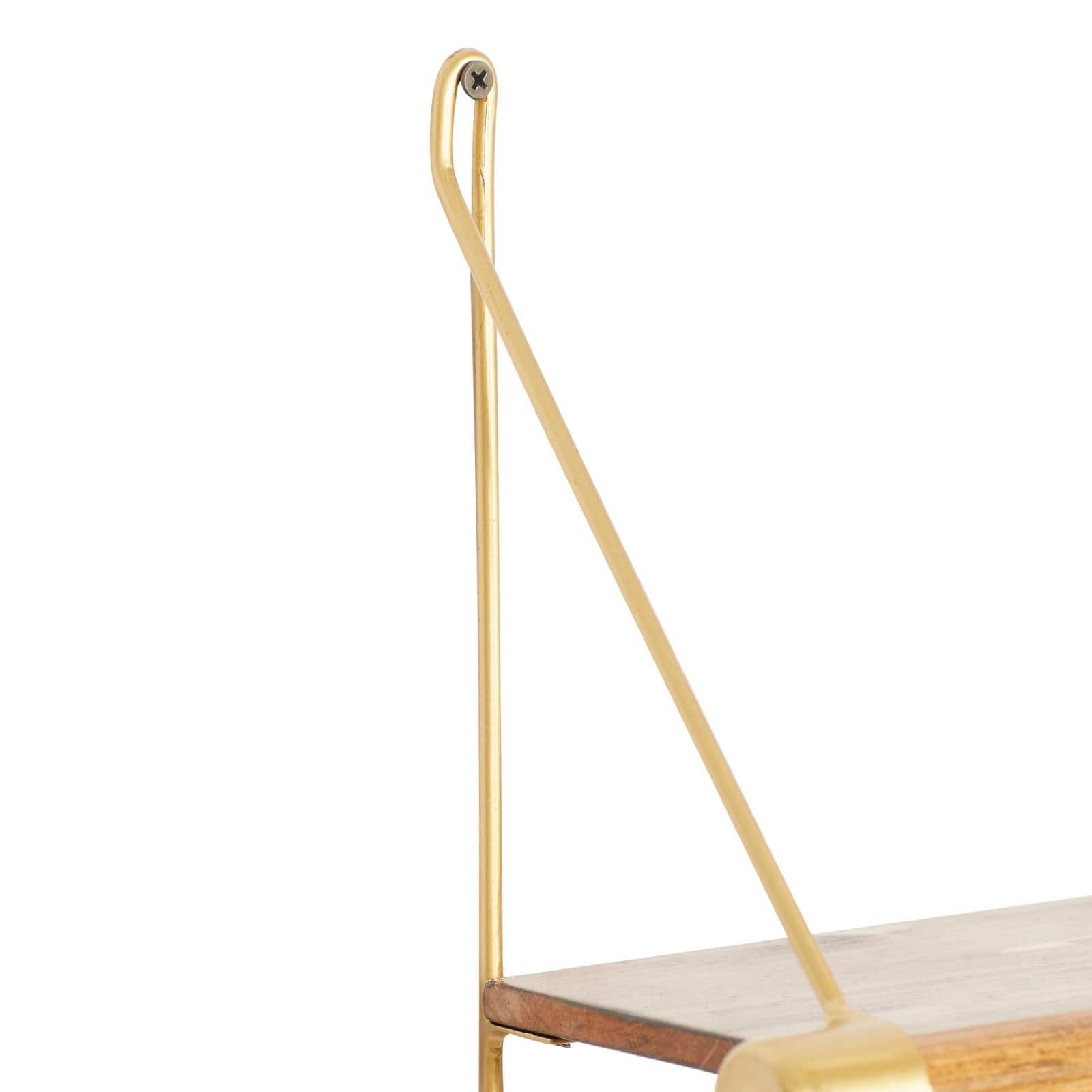 Gold Wood Contemporary Wall Hook, 14&#x22; x 23&#x22; x 6&#x22;